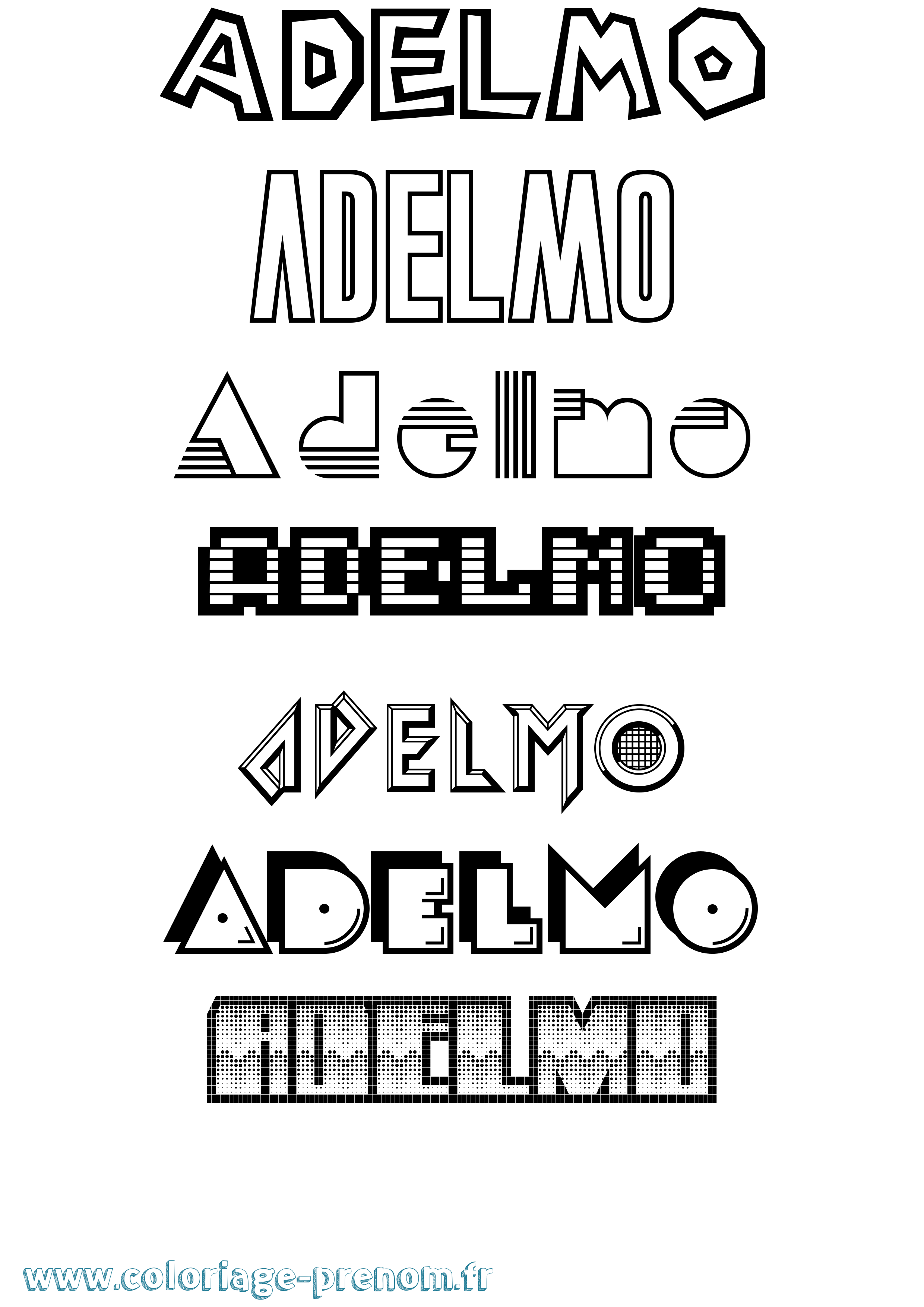 Coloriage prénom Adelmo Jeux Vidéos