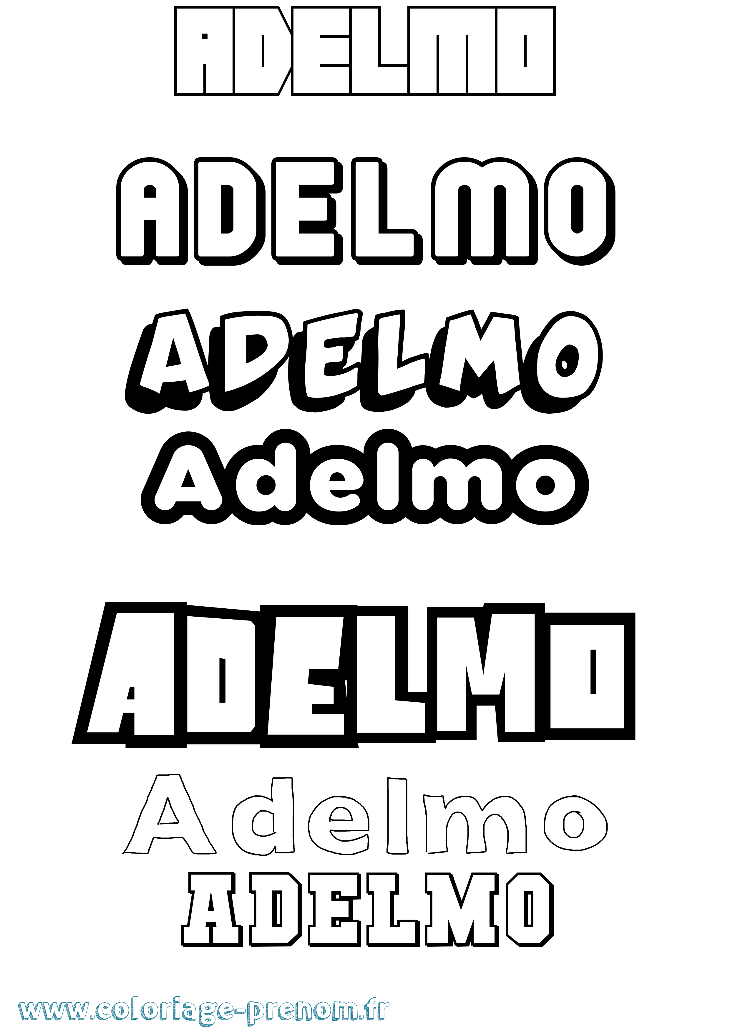 Coloriage prénom Adelmo Simple
