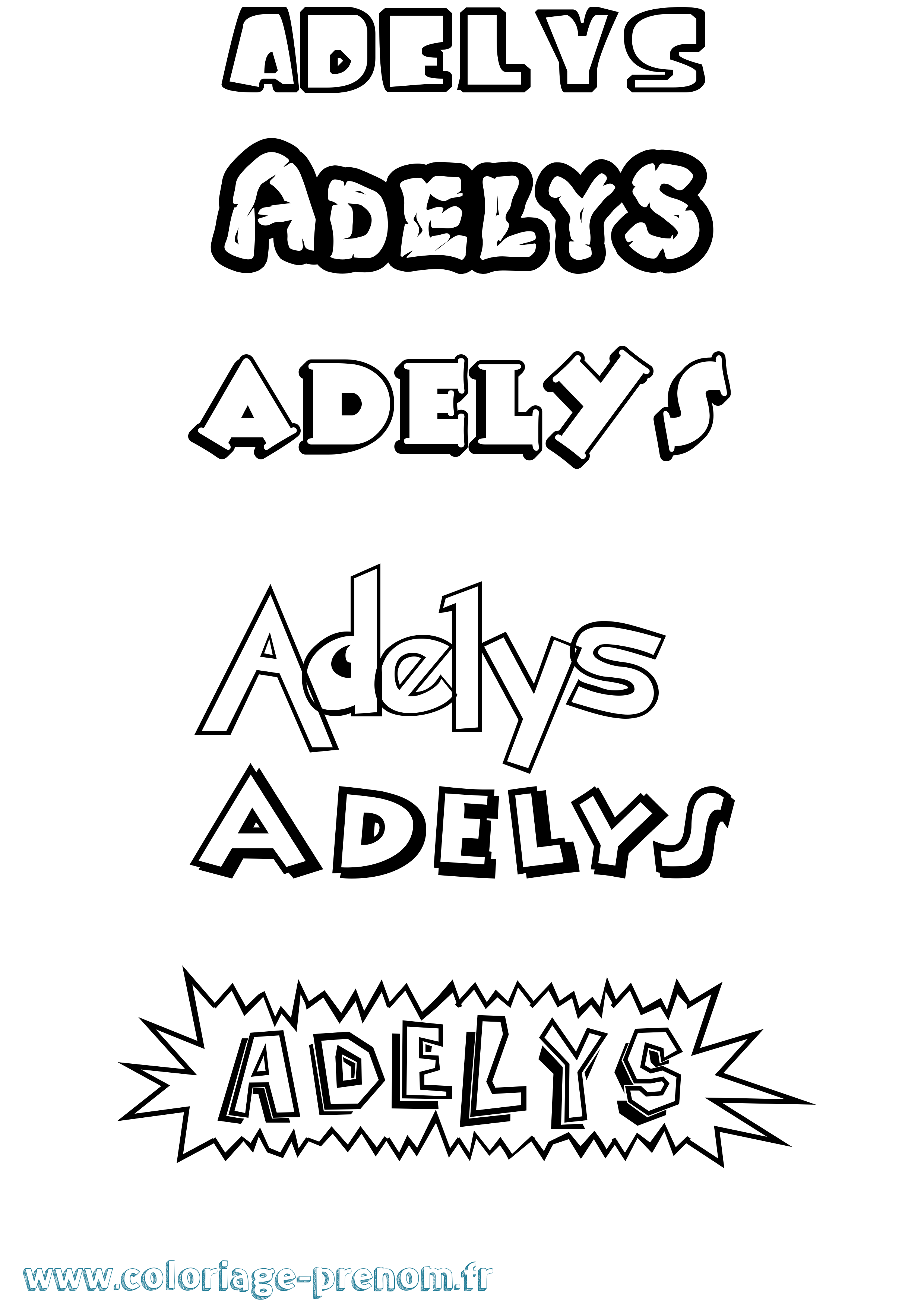 Coloriage prénom Adelys Dessin Animé
