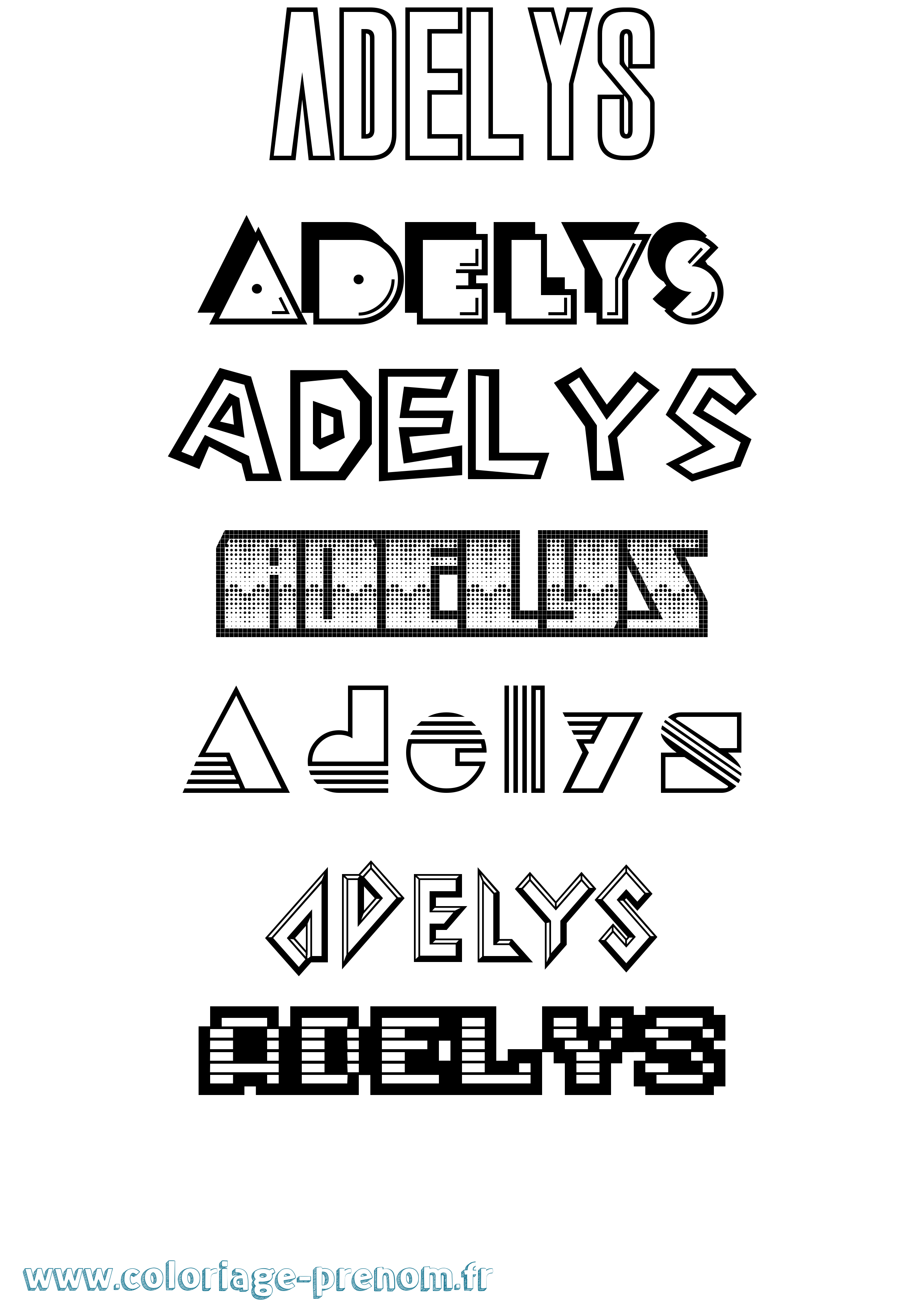 Coloriage prénom Adelys Jeux Vidéos