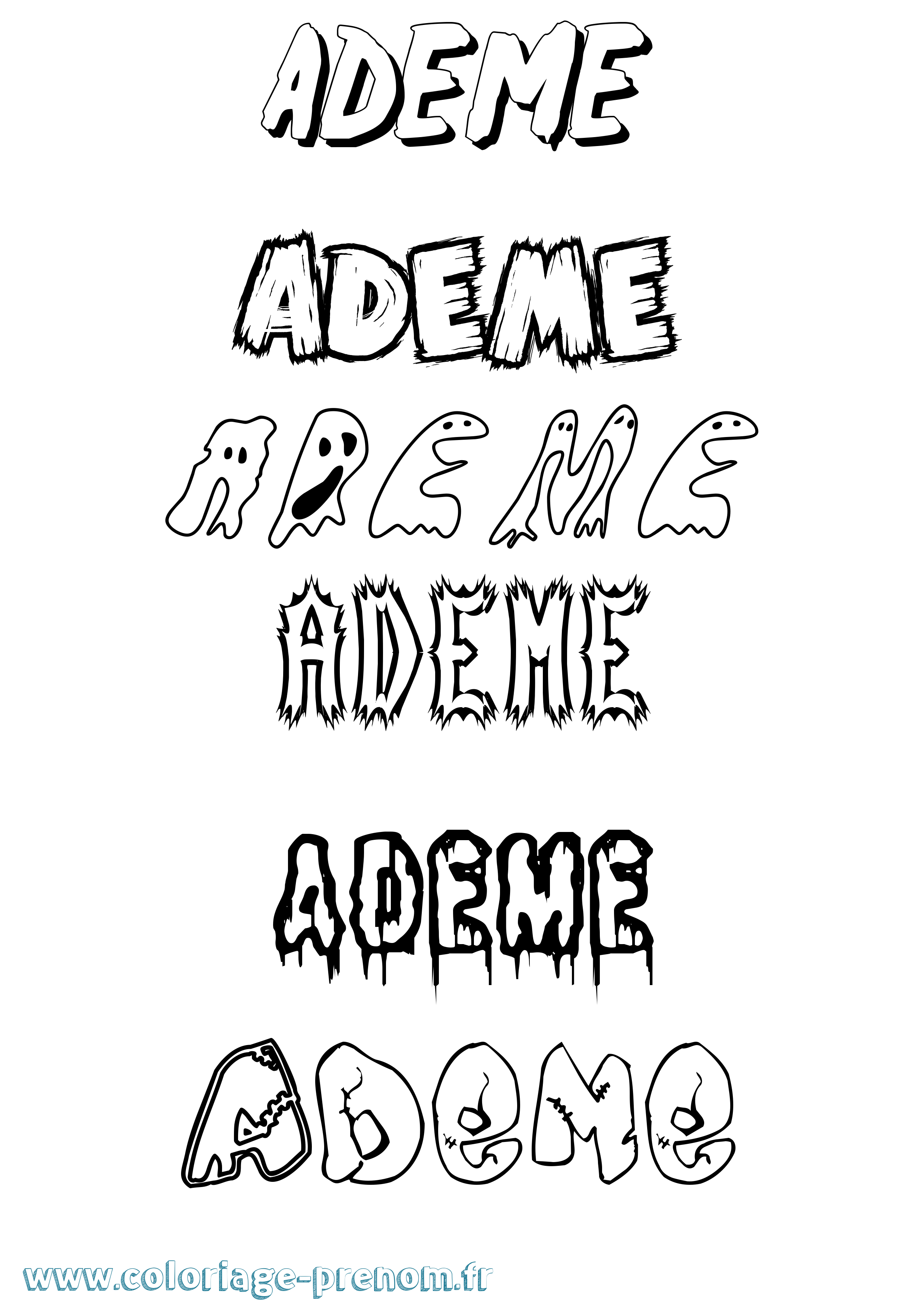 Coloriage prénom Ademe Frisson