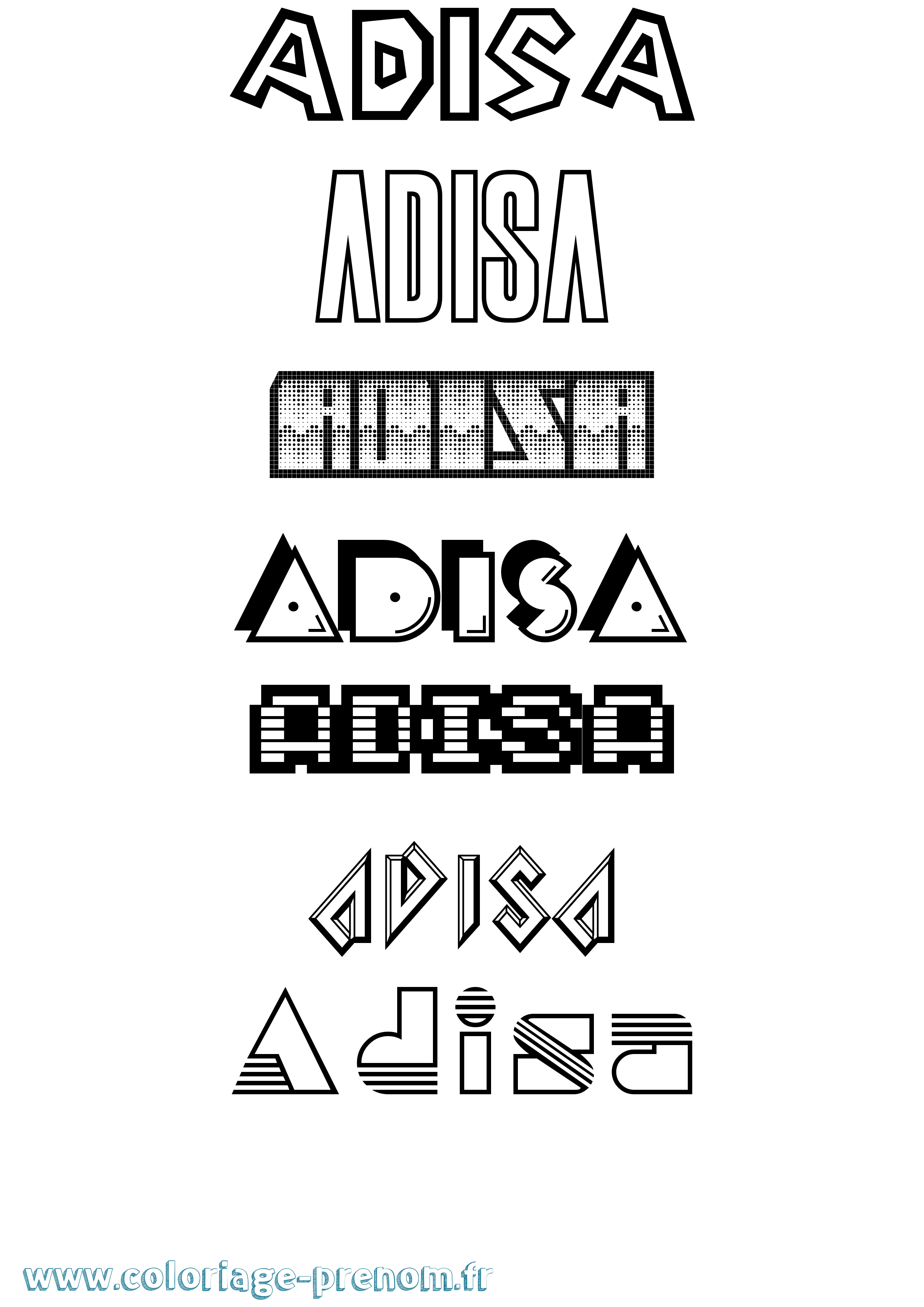 Coloriage Adisa Jeux Vidéos Coloriage prénom Adisa Jeux Vidéos