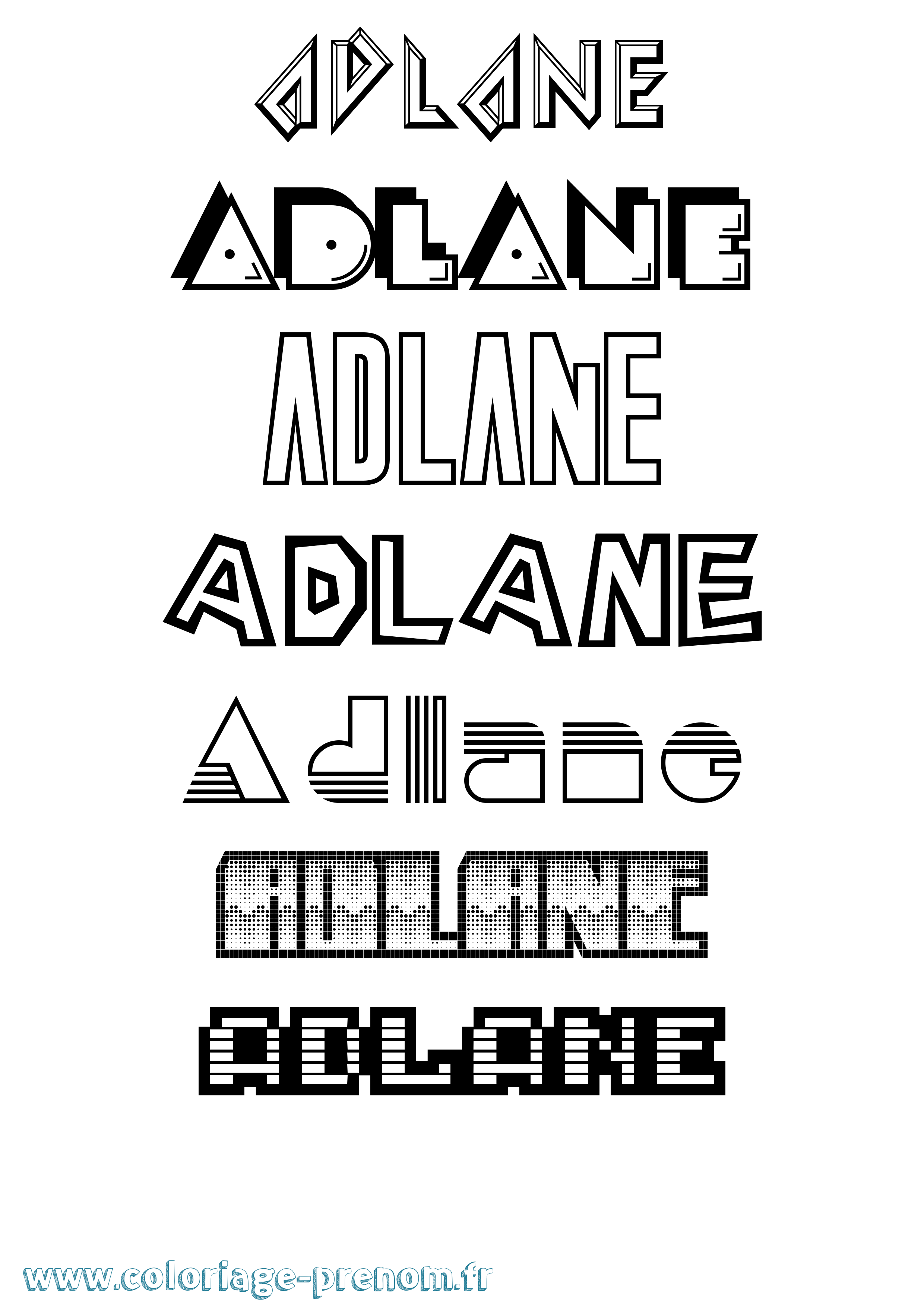 Coloriage Adlane Jeux Vidéos Coloriage prénom Adlane Jeux Vidéos
