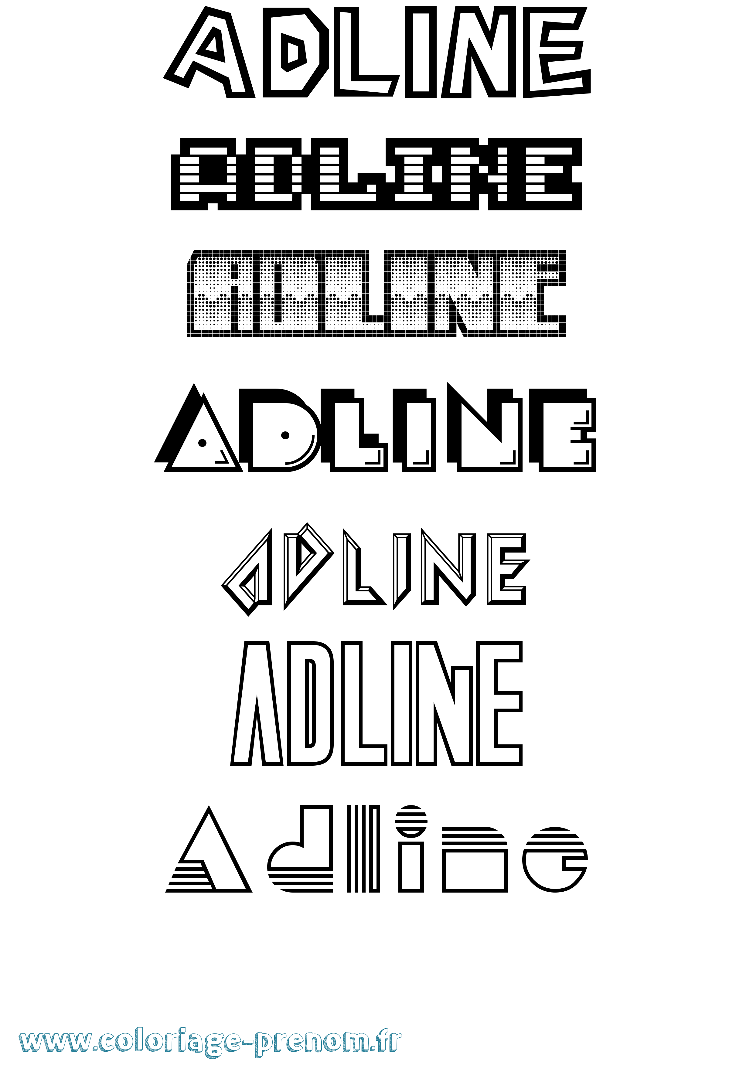 Coloriage Adline Jeux Vidéos Coloriage prénom Adline Jeux Vidéos