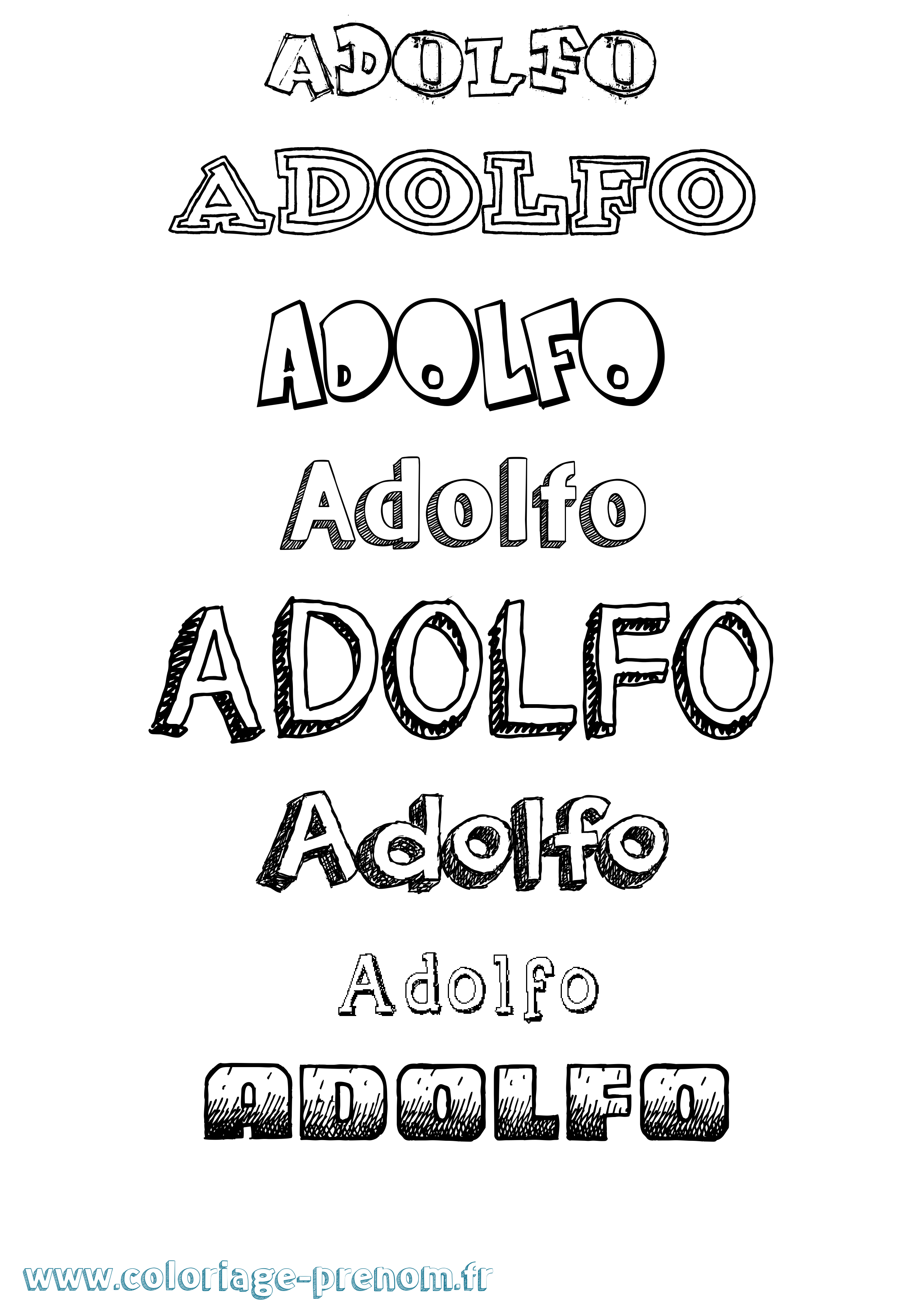 Coloriage Adolfo Dessiné Coloriage prénom Adolfo Dessiné