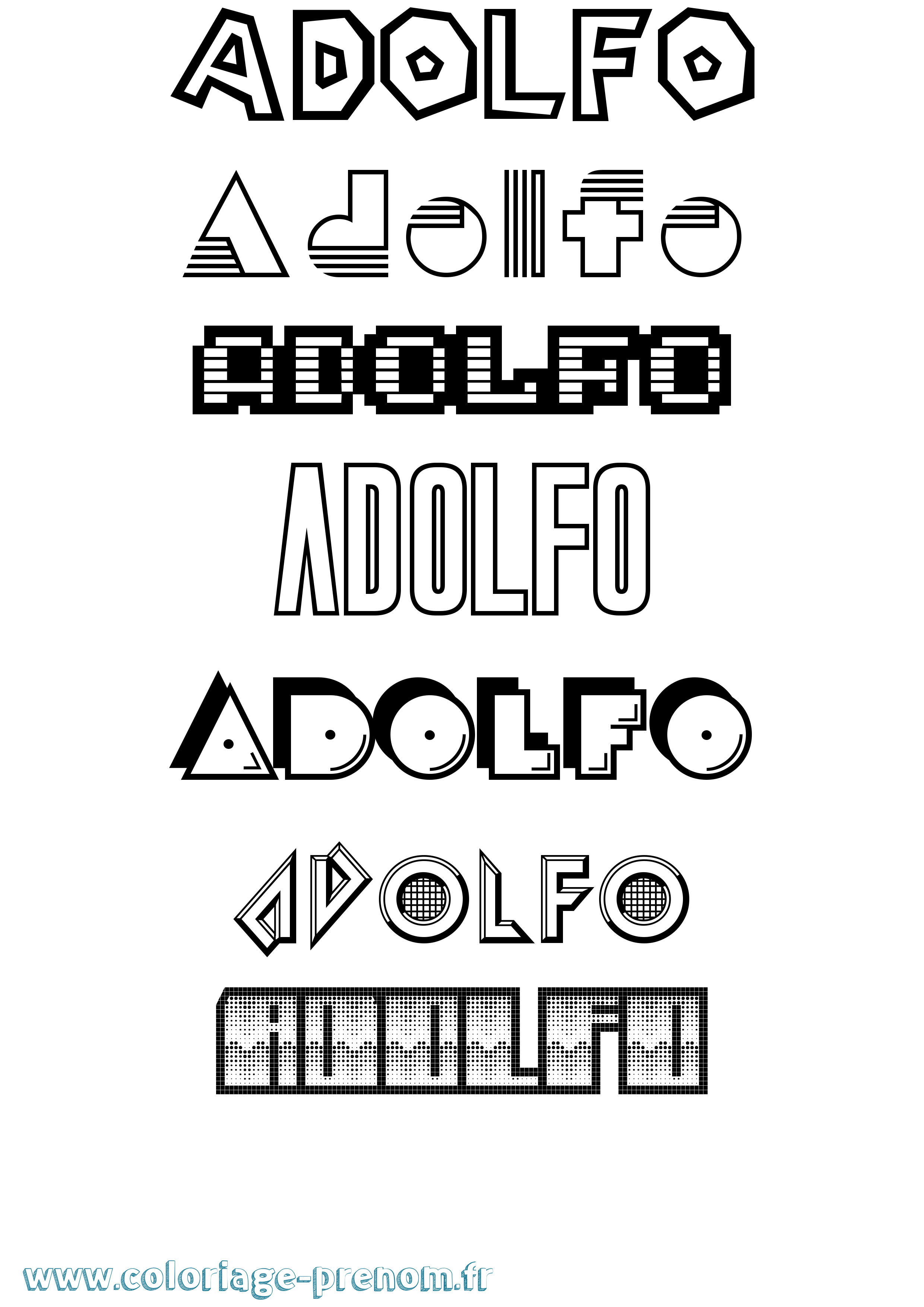 Coloriage Adolfo Jeux Vidéos Coloriage prénom Adolfo Jeux Vidéos