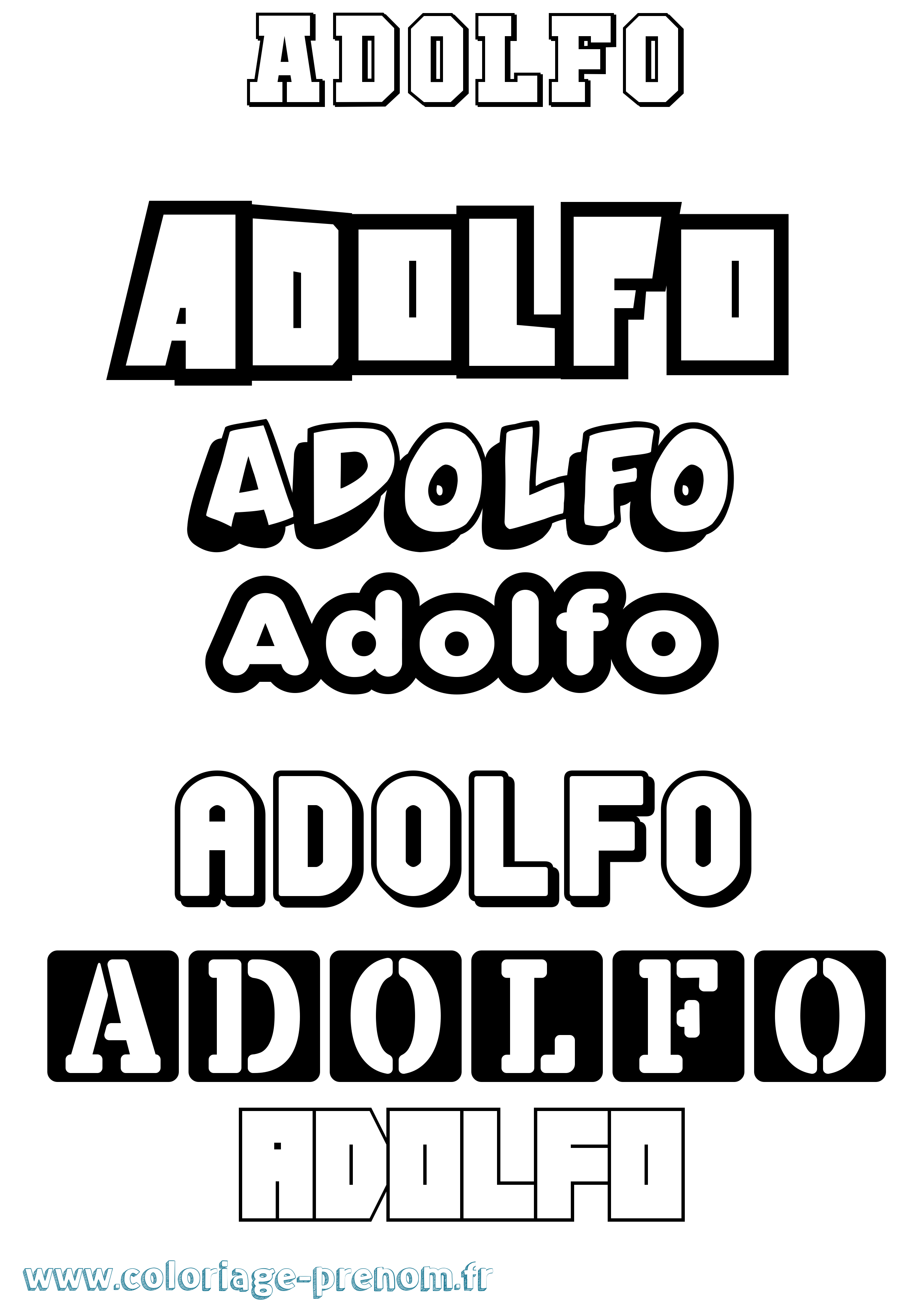 Coloriage Adolfo Simple Coloriage prénom Adolfo Simple