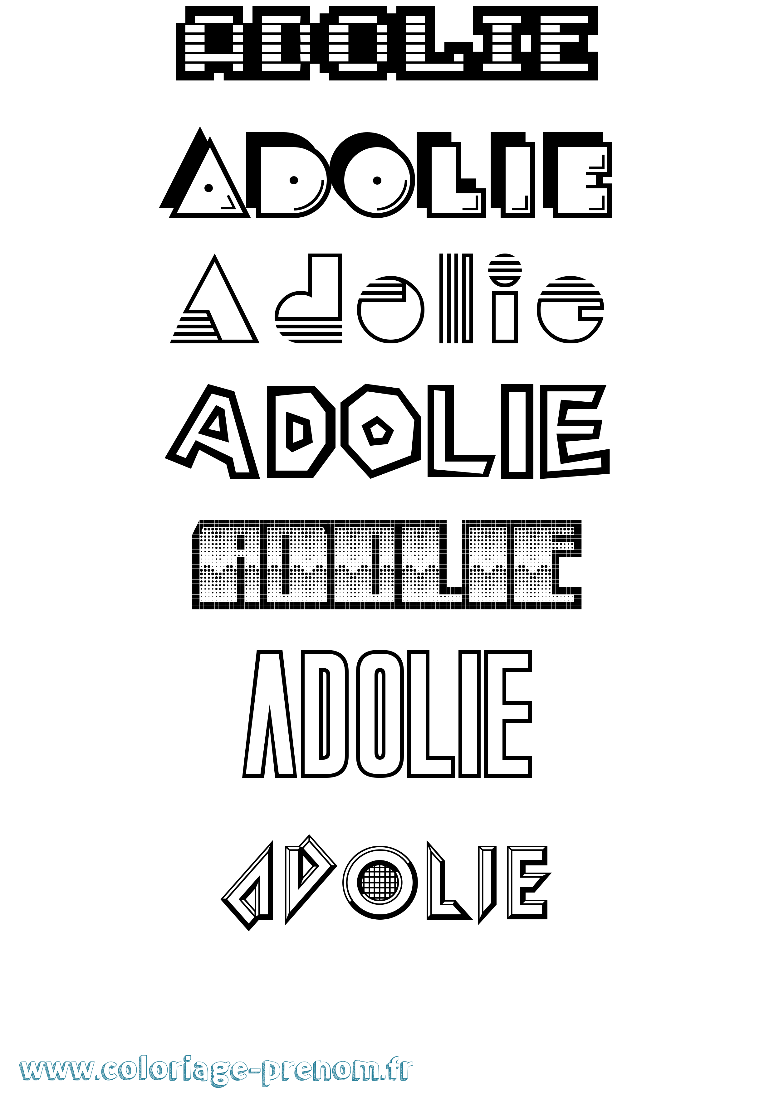 Coloriage Adolie Jeux Vidéos Coloriage prénom Adolie Jeux Vidéos