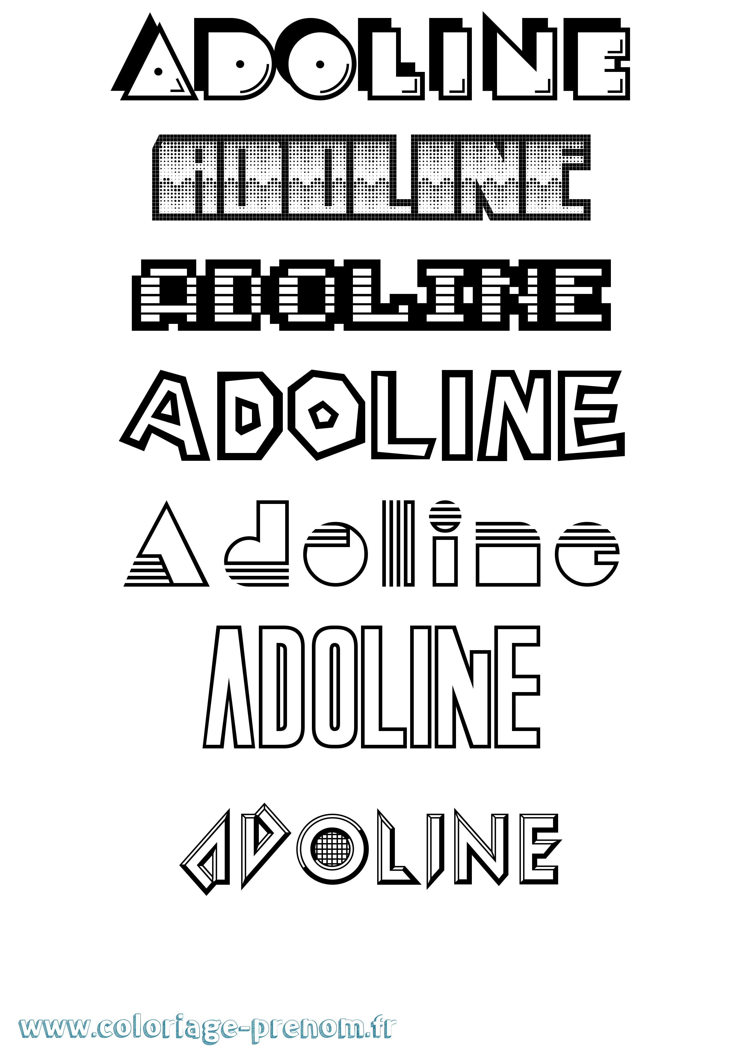 Coloriage Adoline Jeux Vidéos Coloriage prénom Adoline Jeux Vidéos
