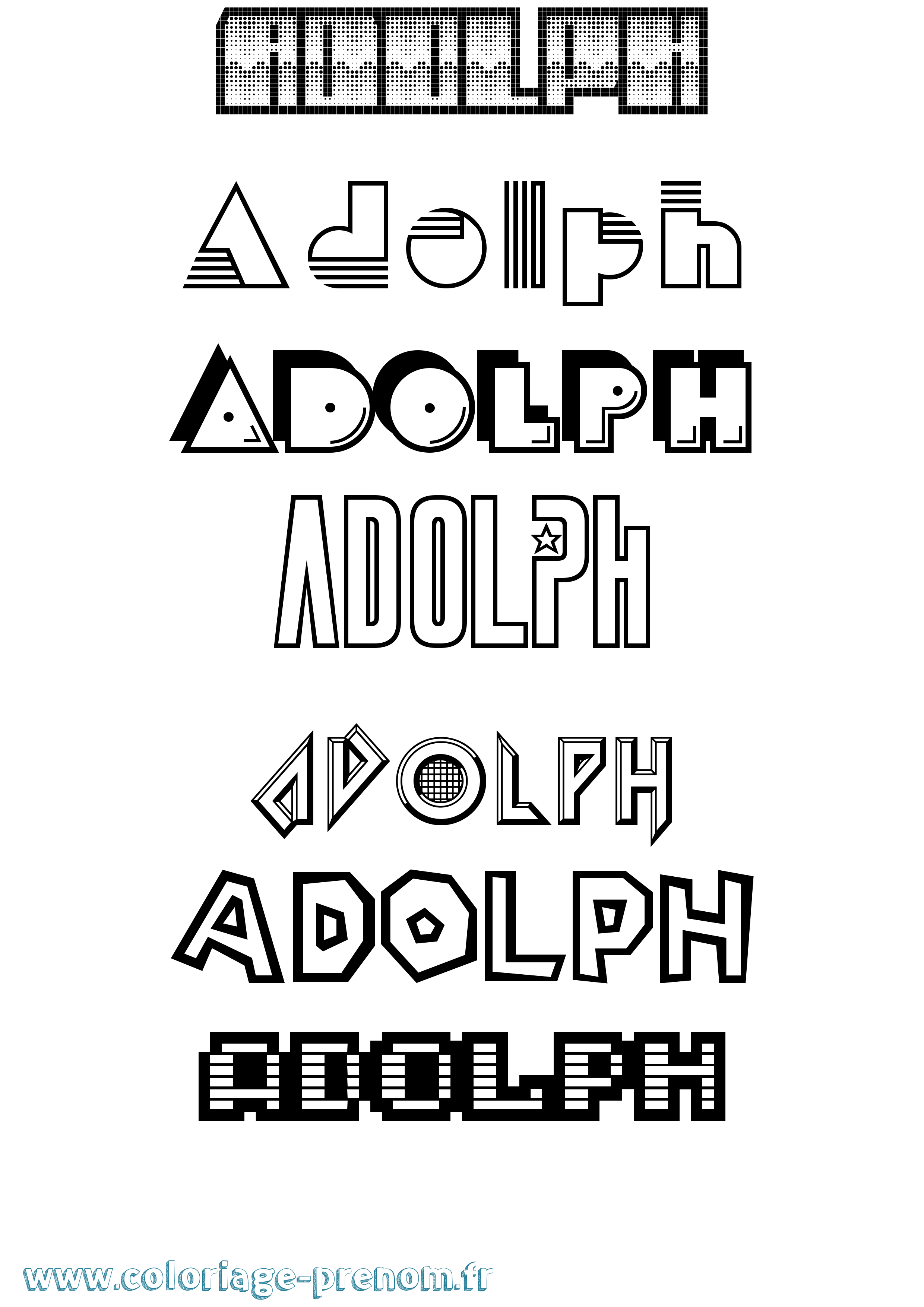 Coloriage Adolph Jeux Vidéos Coloriage prénom Adolph Jeux Vidéos
