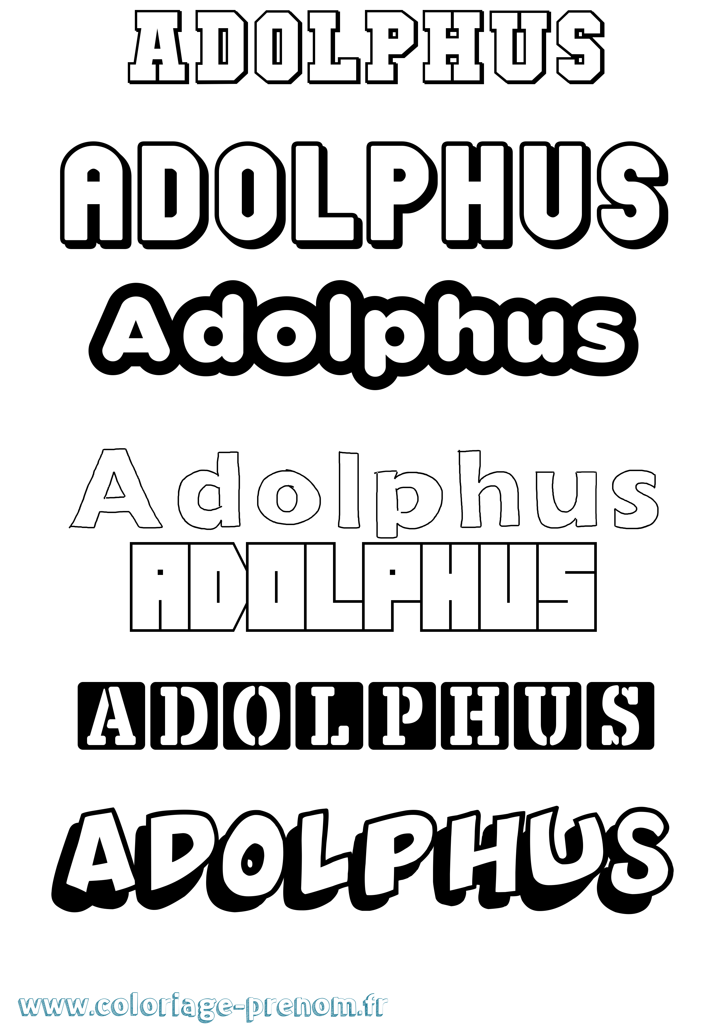 Coloriage Adolphus Simple Coloriage prénom Adolphus Simple