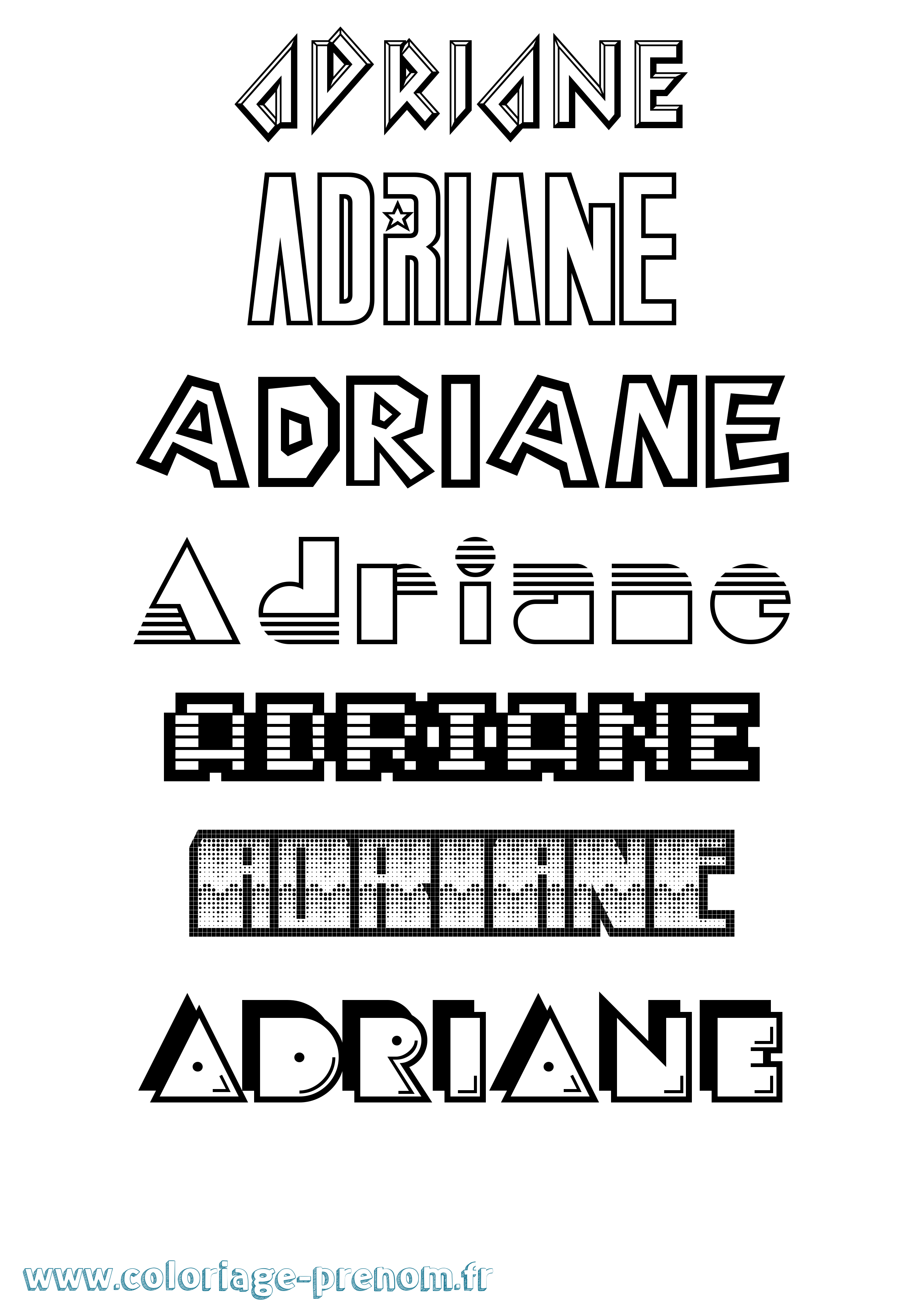 Coloriage Adriane Jeux Vidéos Coloriage prénom Adriane Jeux Vidéos