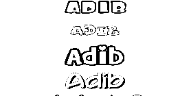 Coloriage Adib