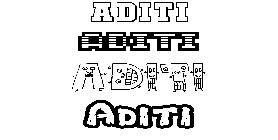 Coloriage Aditi