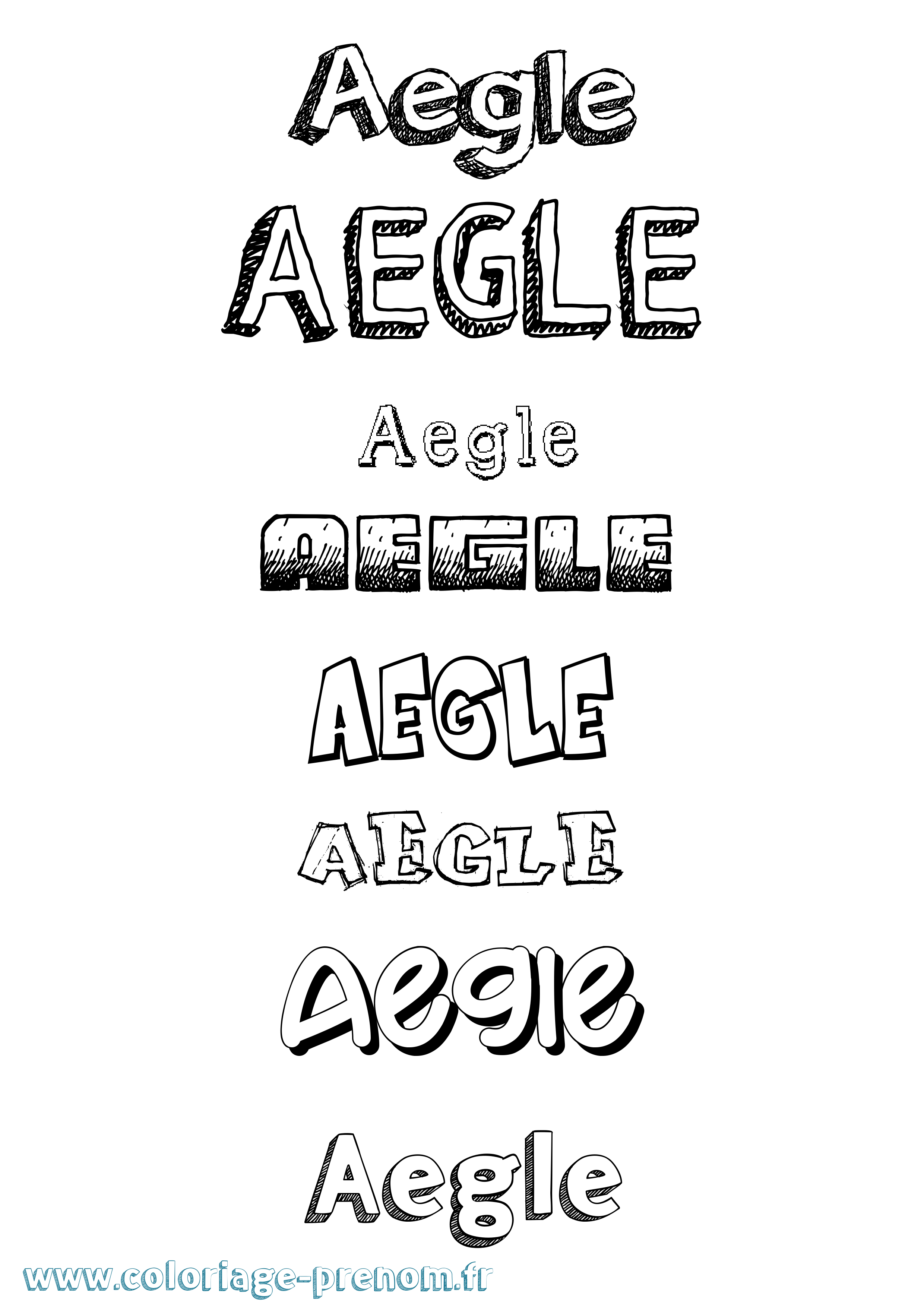 Coloriage Aegle Dessiné Coloriage prénom Aegle Dessiné