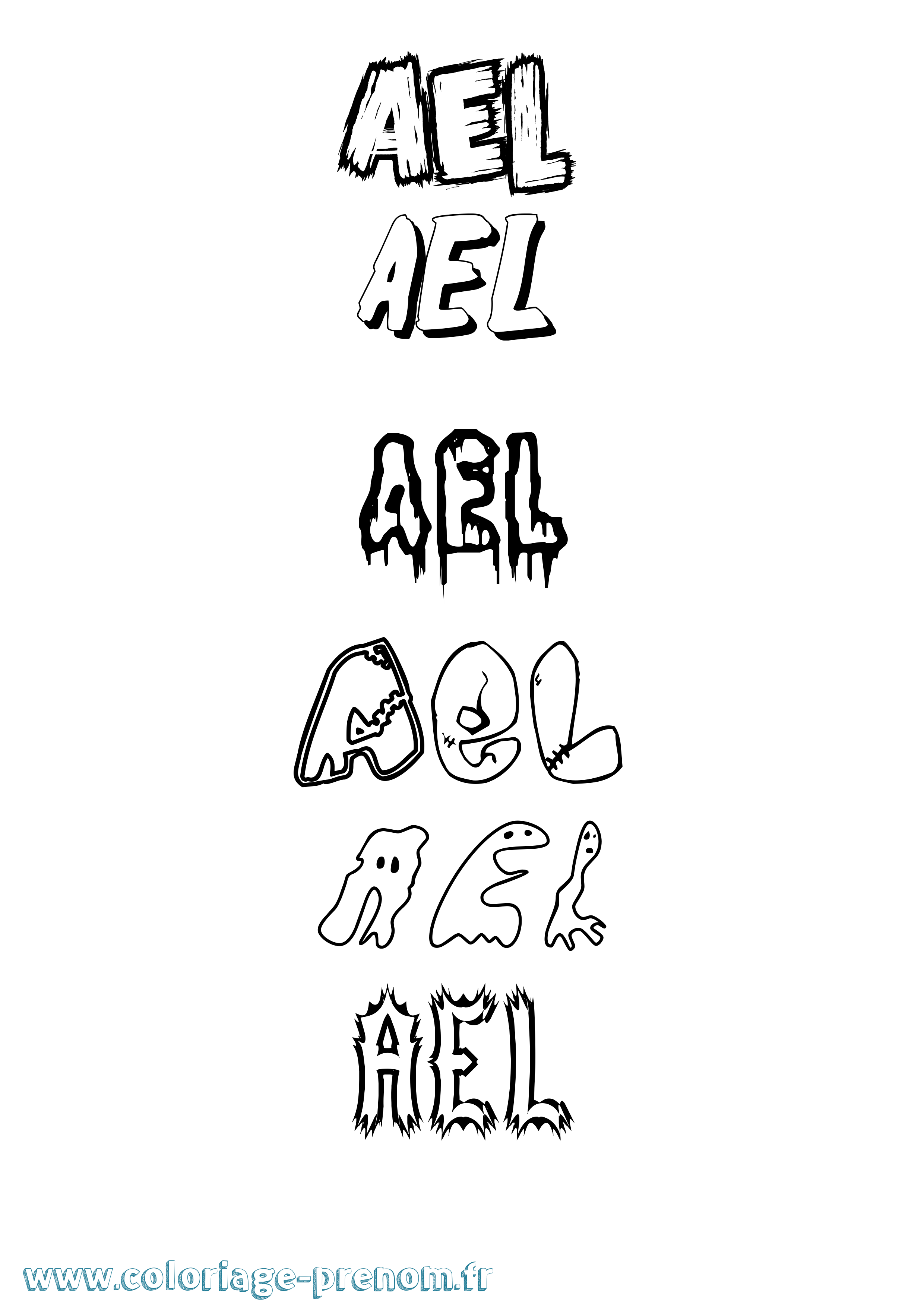 Coloriage Ael Frisson Coloriage prénom Ael Frisson