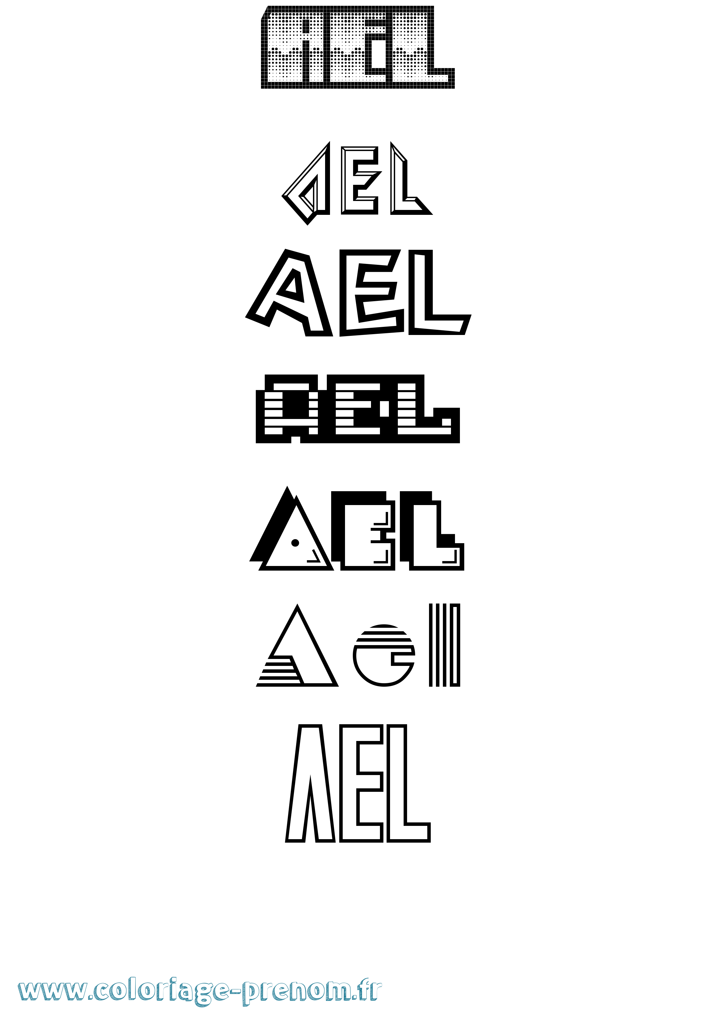 Coloriage Ael Jeux Vidéos Coloriage prénom Ael Jeux Vidéos