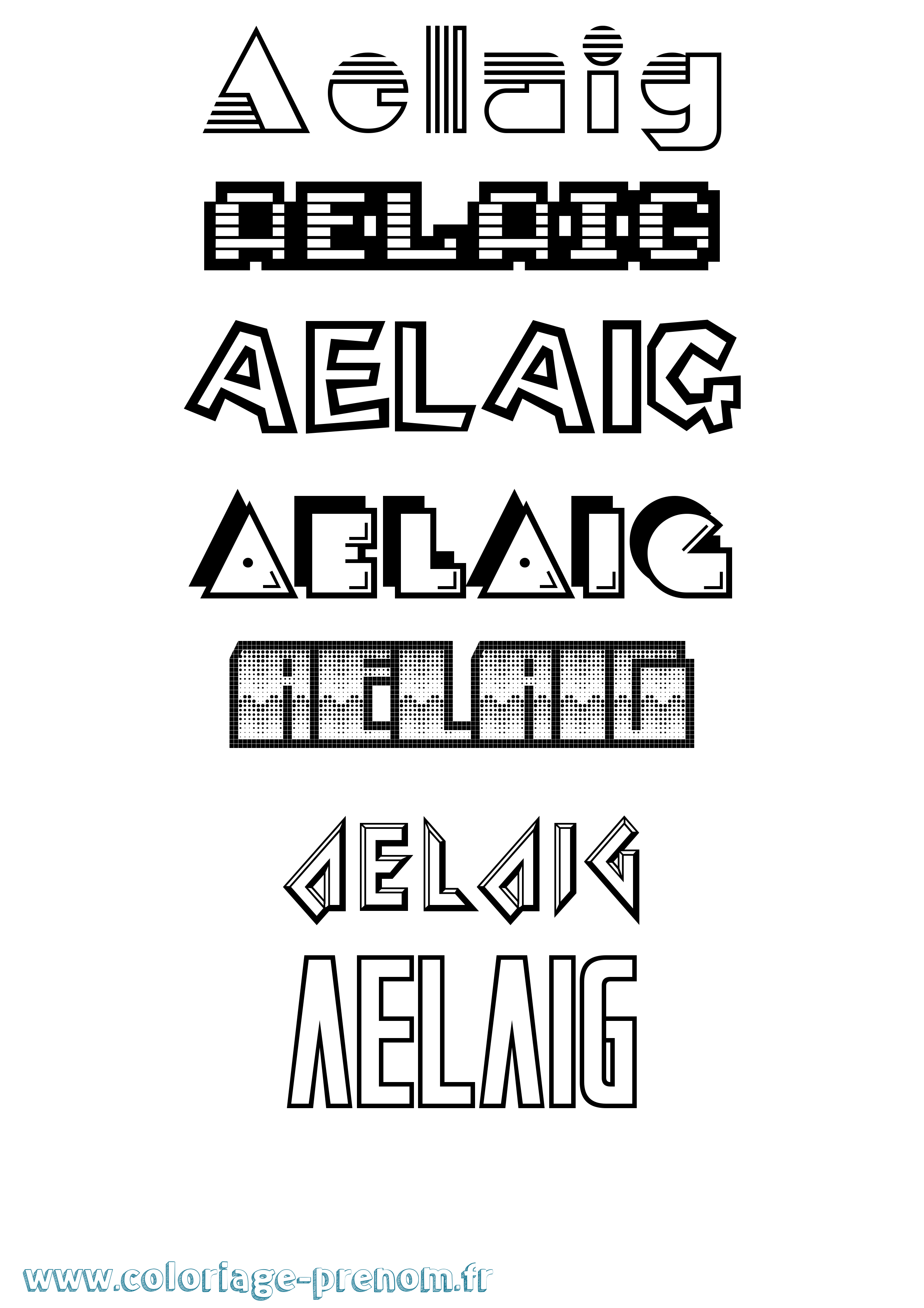 Coloriage Aelaig Jeux Vidéos Coloriage prénom Aelaig Jeux Vidéos
