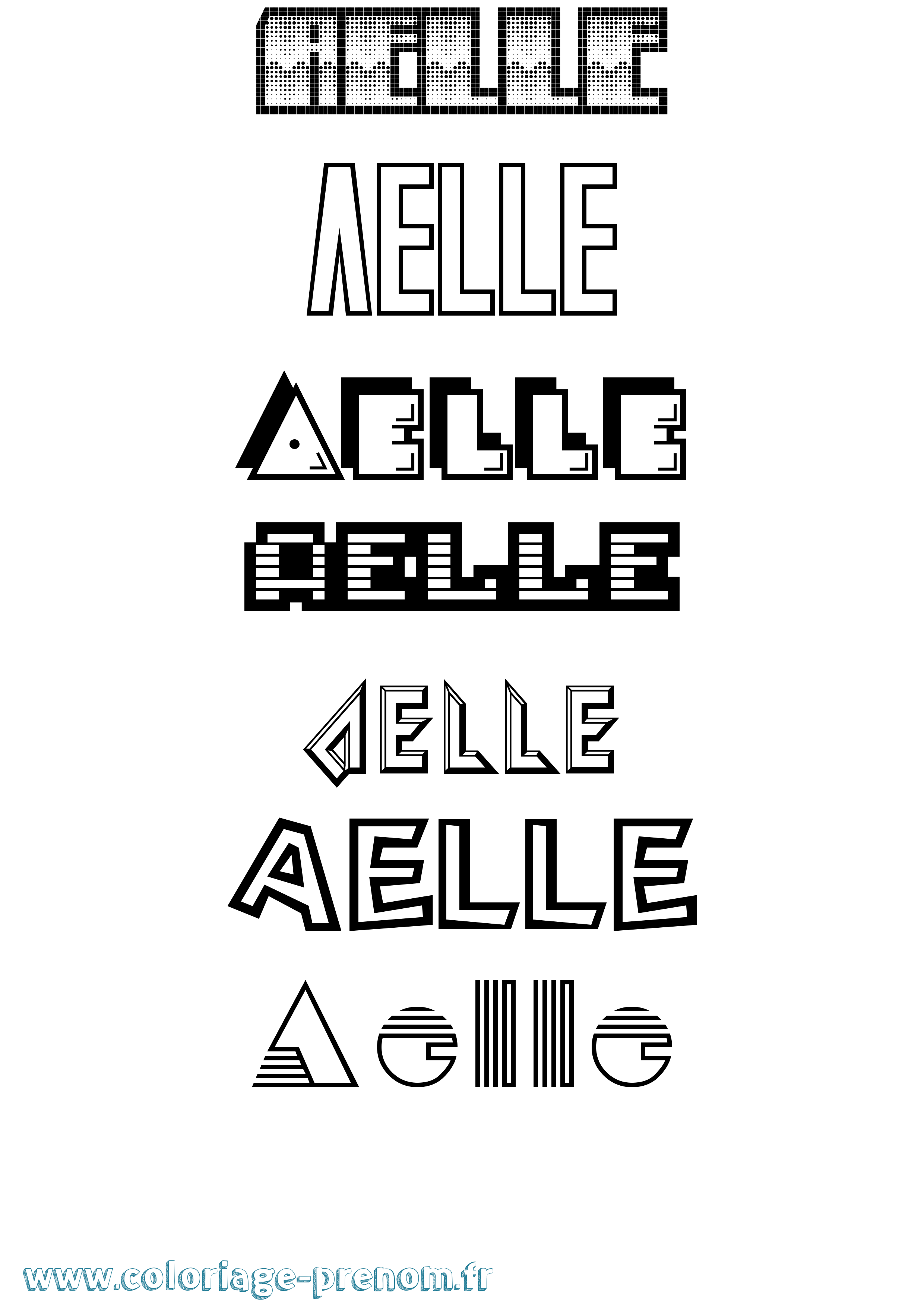 Coloriage Aelle Jeux Vidéos Coloriage prénom Aelle Jeux Vidéos