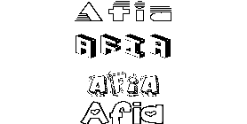 Coloriage Afia