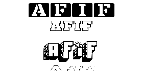 Coloriage Afif