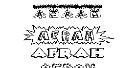 Coloriage Afrah