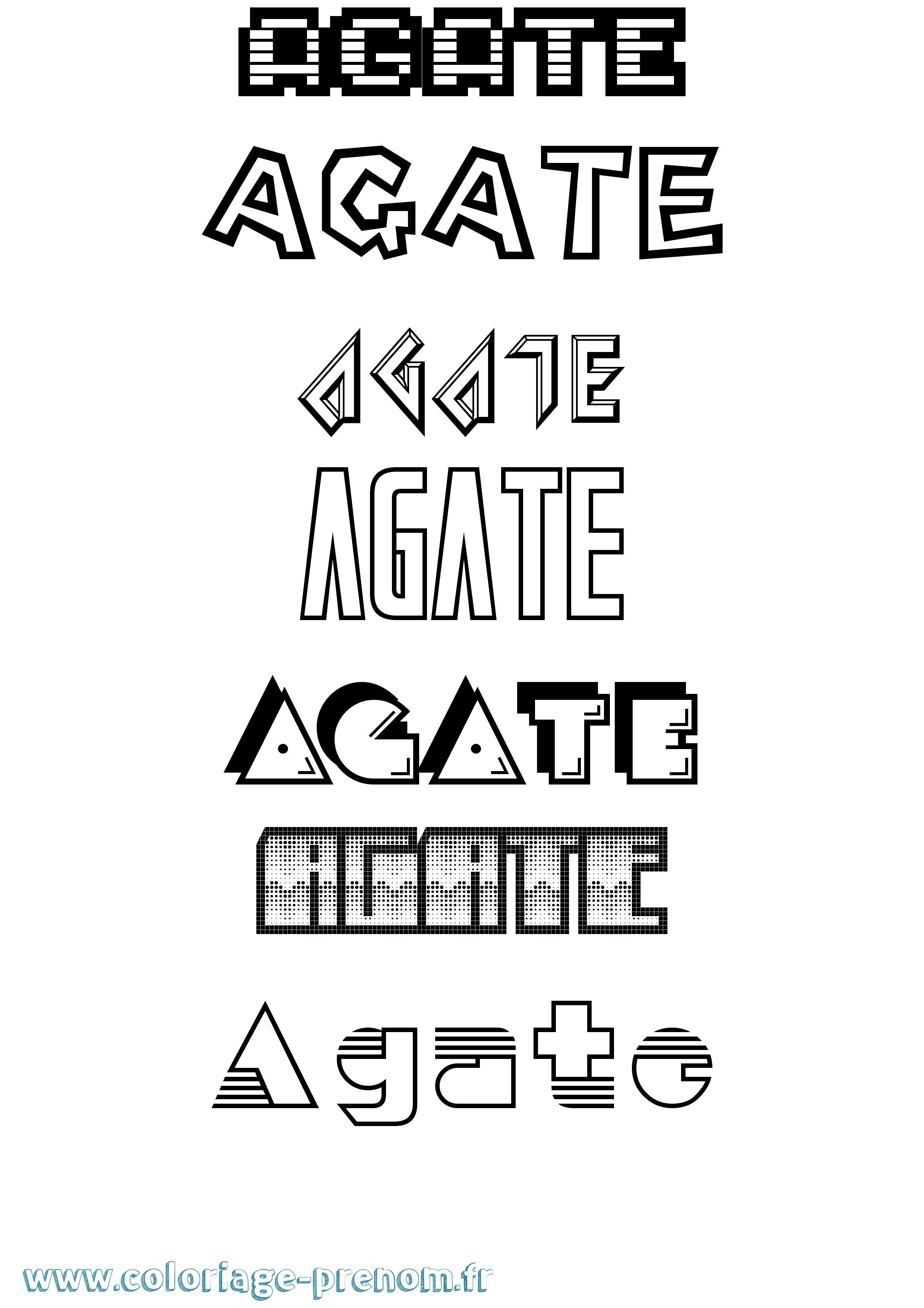 Coloriage Agate Jeux Vidéos Coloriage prénom Agate Jeux Vidéos