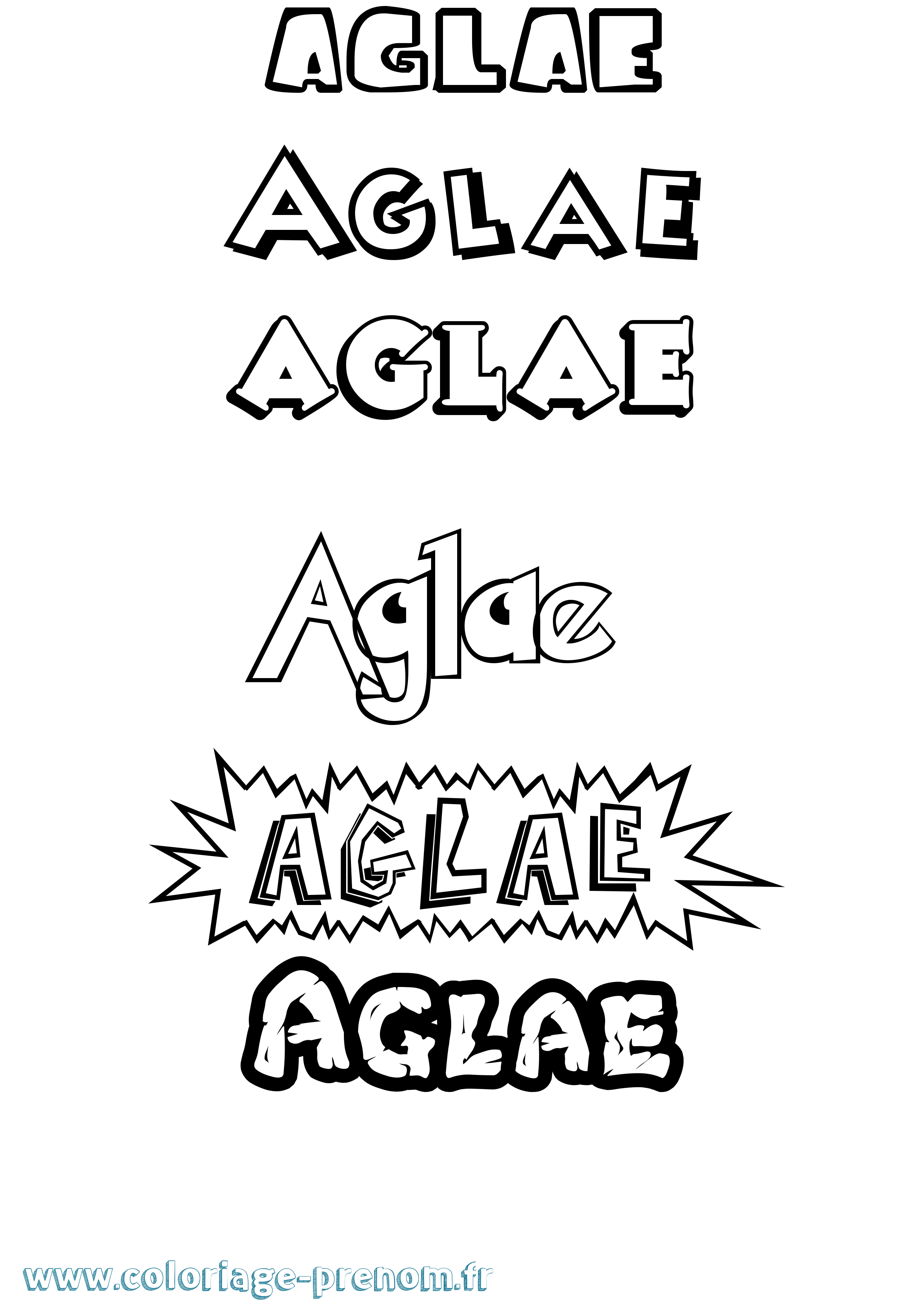 Coloriage Aglae Dessin Animé Coloriage prénom Aglae Dessin Animé