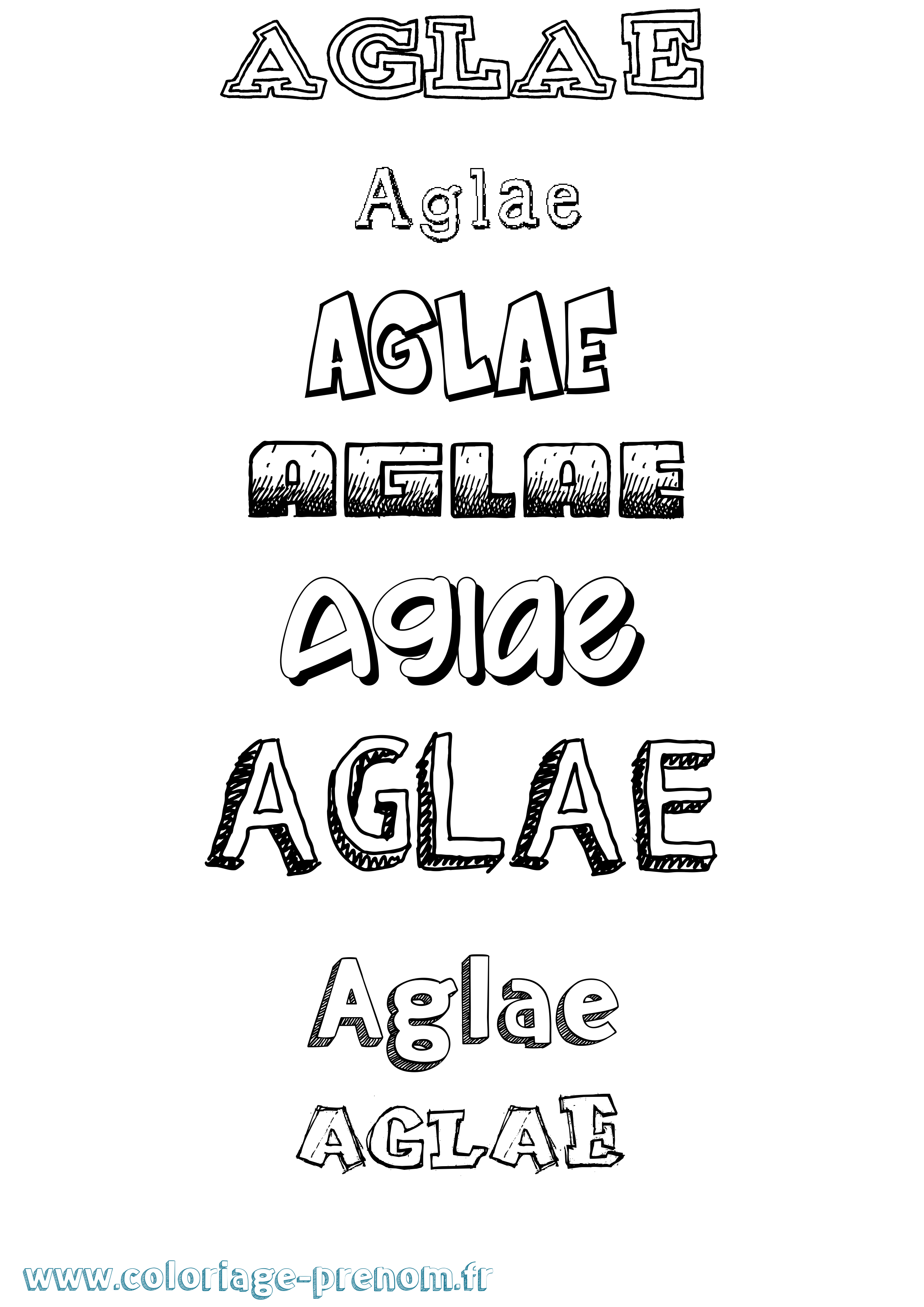 Coloriage Aglae Dessiné Coloriage prénom Aglae Dessiné