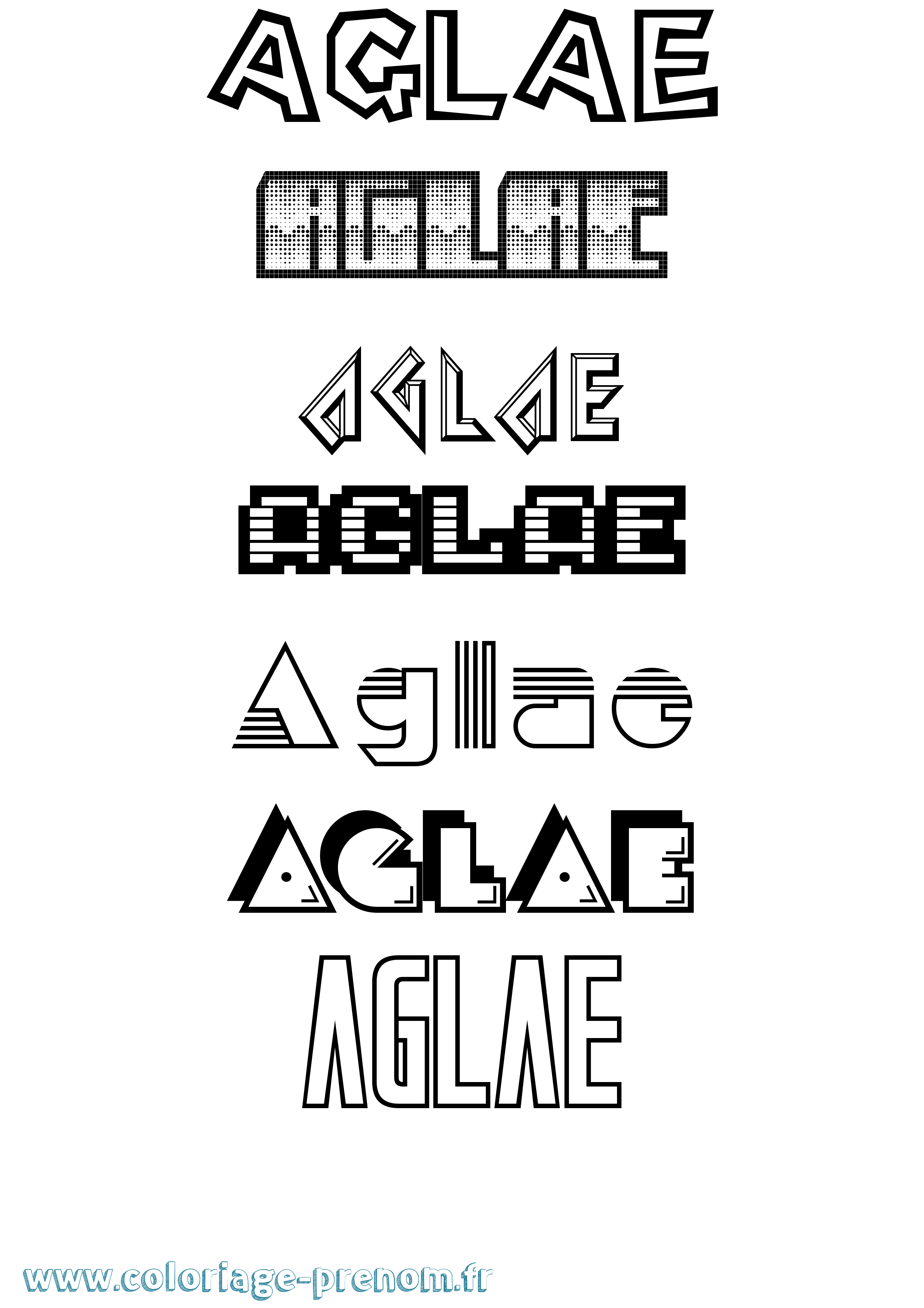 Coloriage Aglae Jeux Vidéos Coloriage prénom Aglae Jeux Vidéos