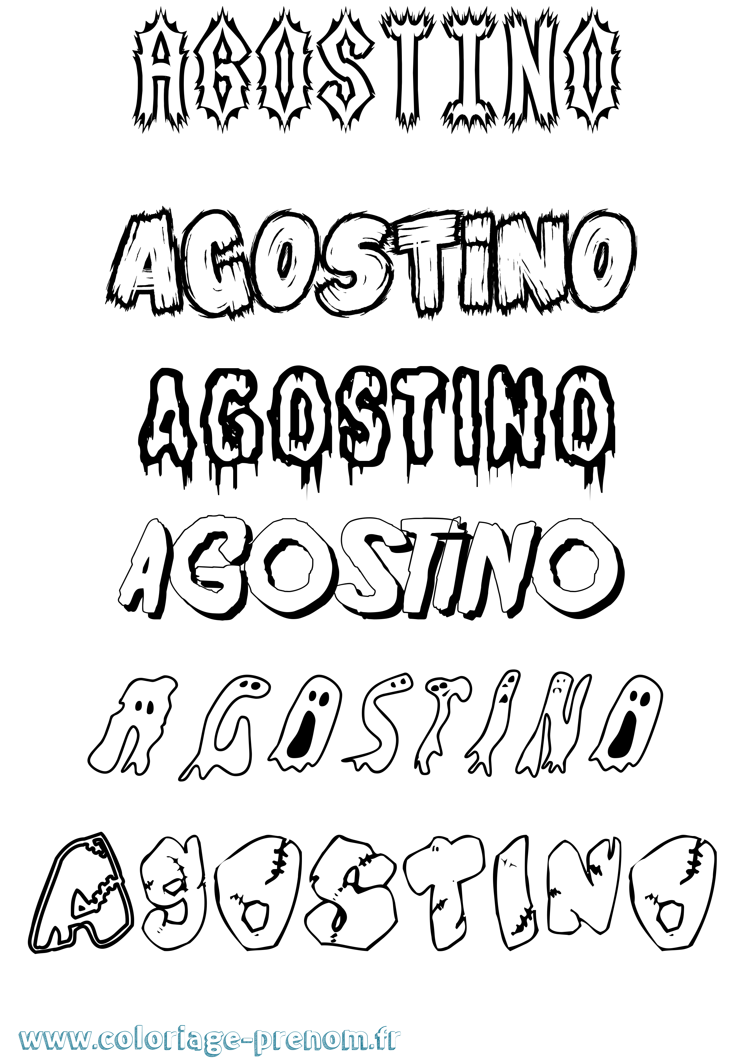 Coloriage prénom Agostino Frisson