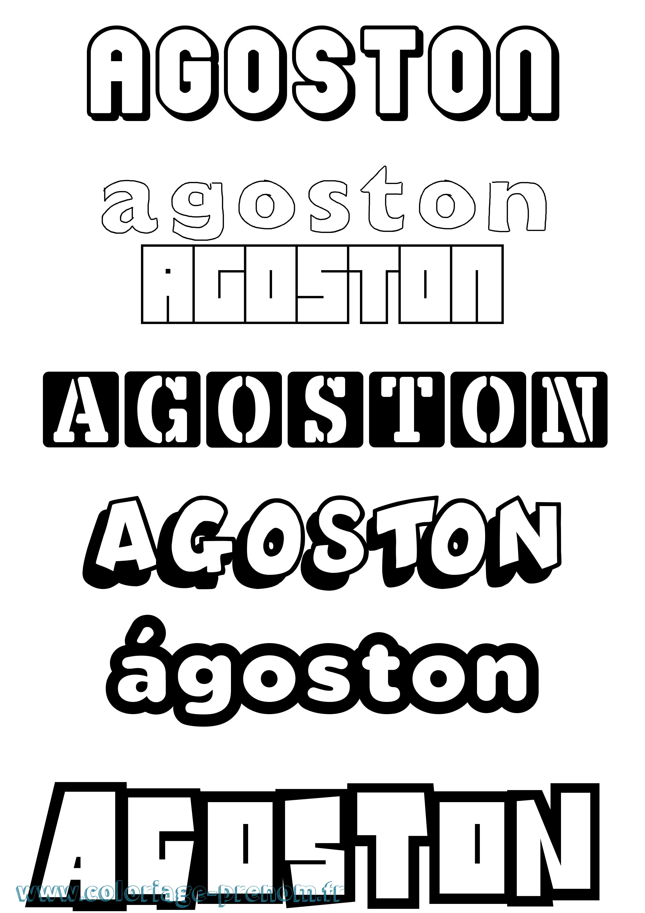 Coloriage prénom Ágoston Simple