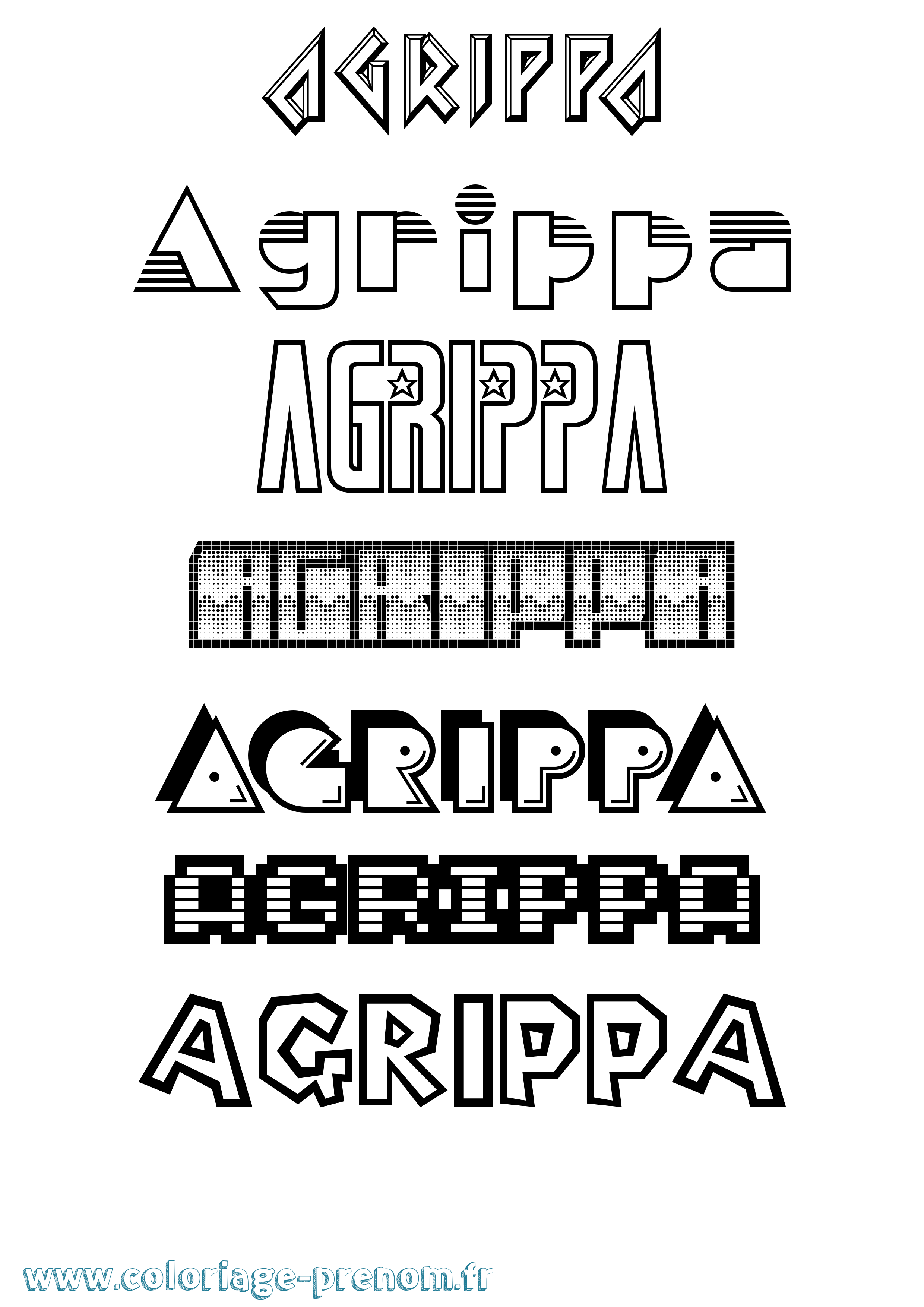 Coloriage prénom Agrippa Jeux Vidéos