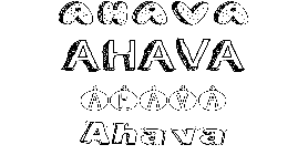 Coloriage Ahava