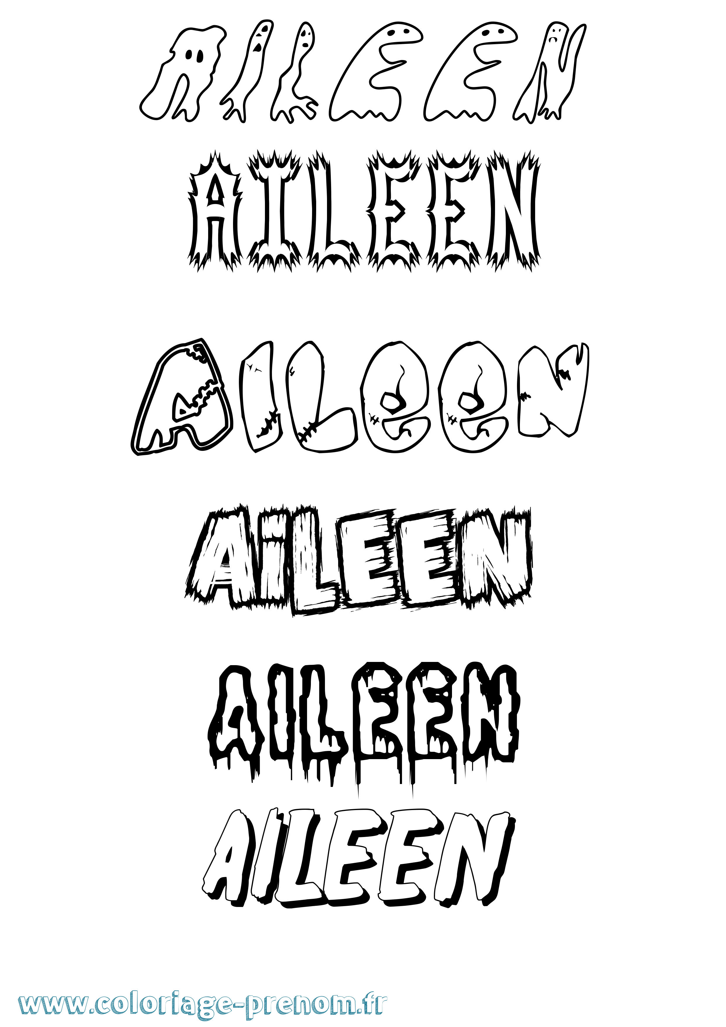 Coloriage Aileen Frisson Coloriage prénom Aileen Frisson