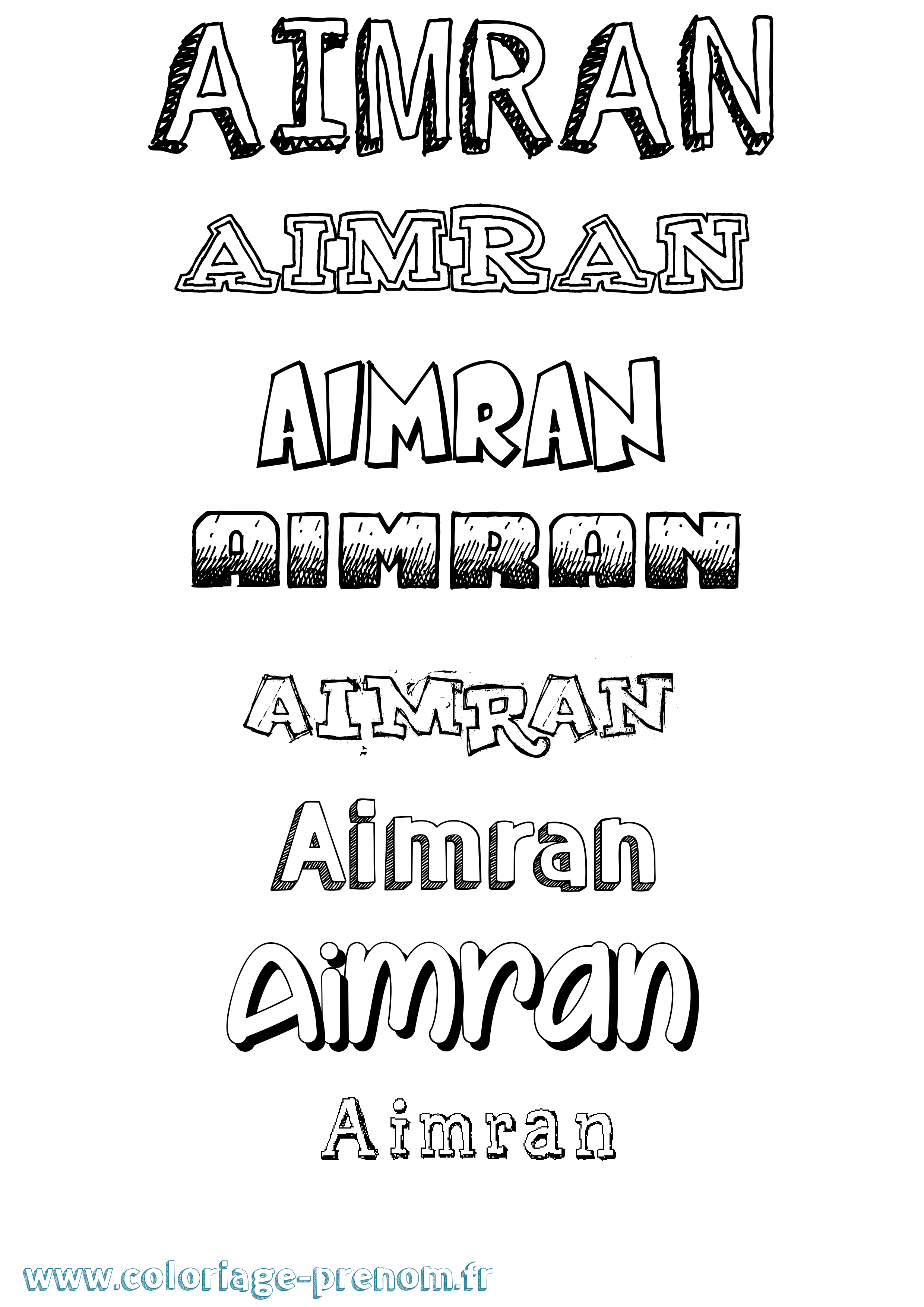 Coloriage Aimran Dessiné Coloriage prénom Aimran Dessiné