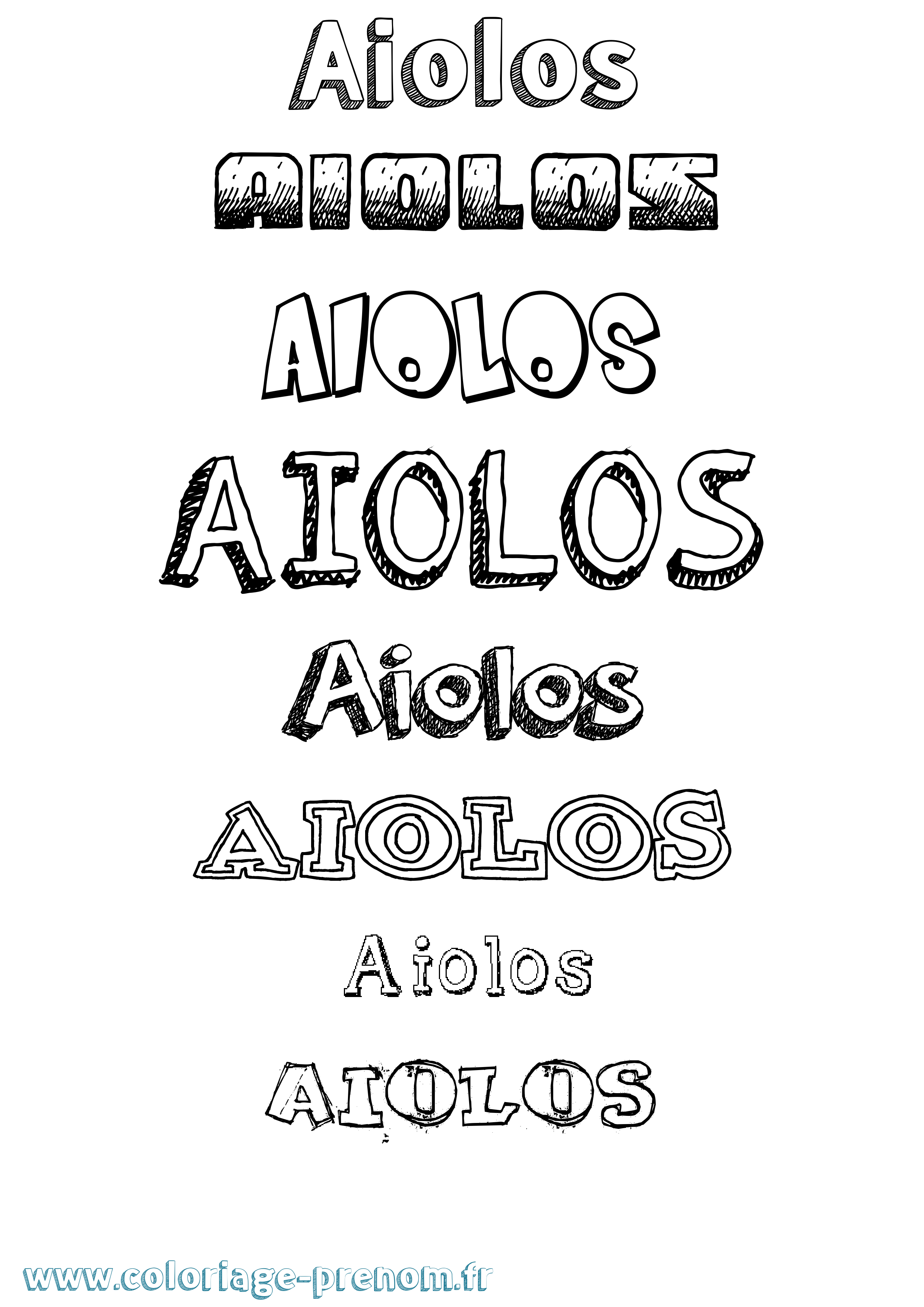 Coloriage Aiolos Dessiné Coloriage prénom Aiolos Dessiné