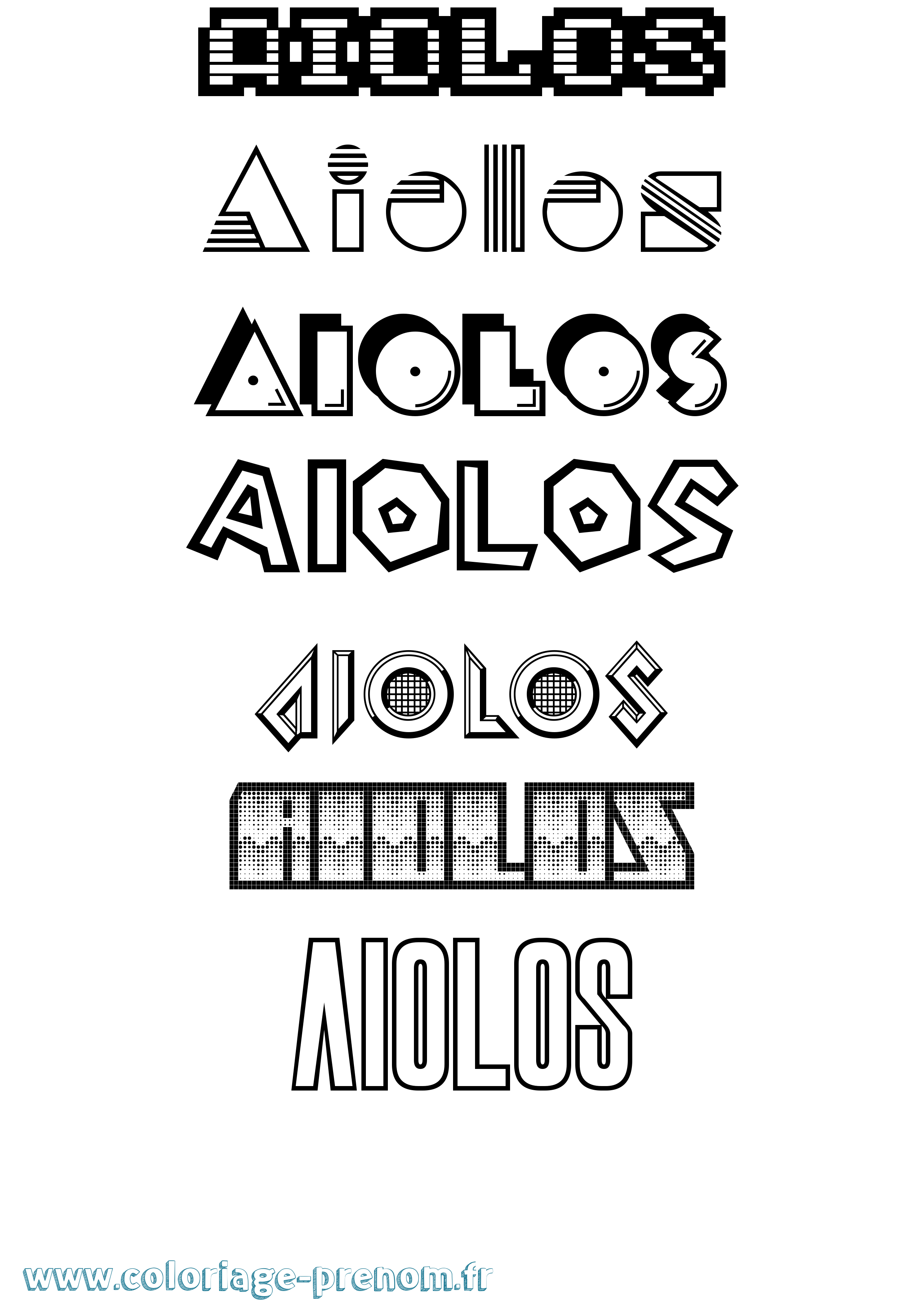 Coloriage Aiolos Jeux Vidéos Coloriage prénom Aiolos Jeux Vidéos