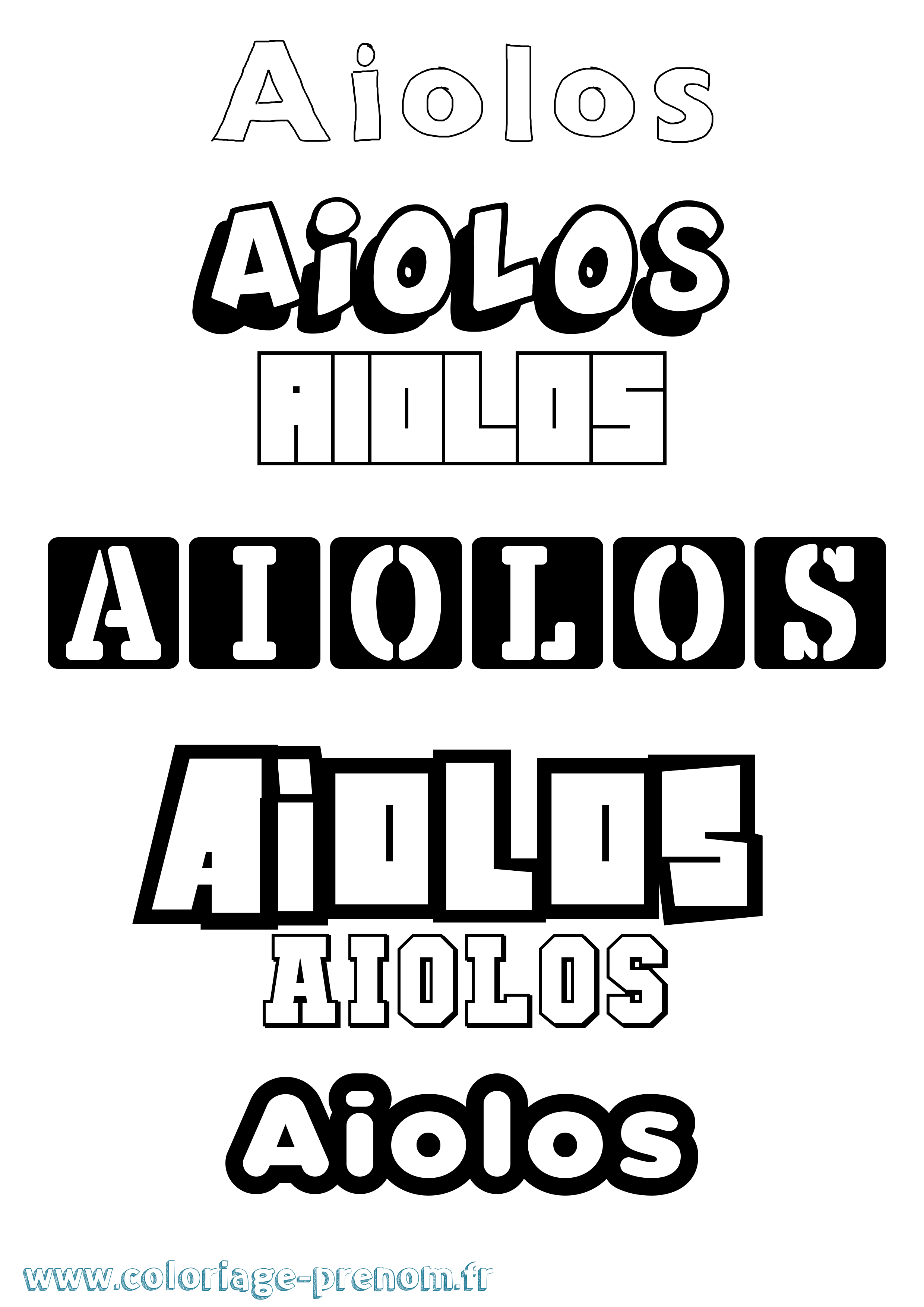 Coloriage Aiolos Simple Coloriage prénom Aiolos Simple