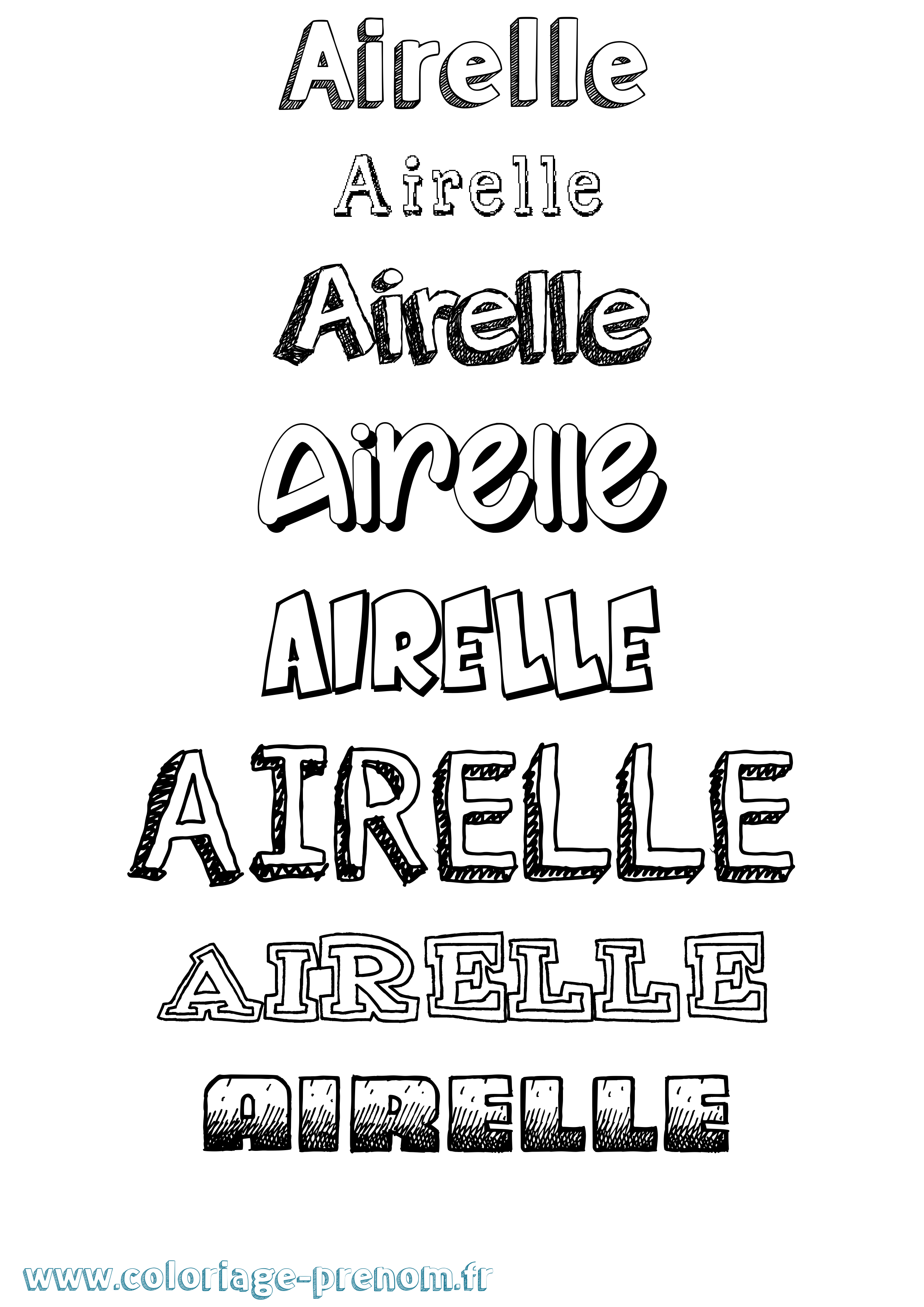 Coloriage Airelle Dessiné Coloriage prénom Airelle Dessiné