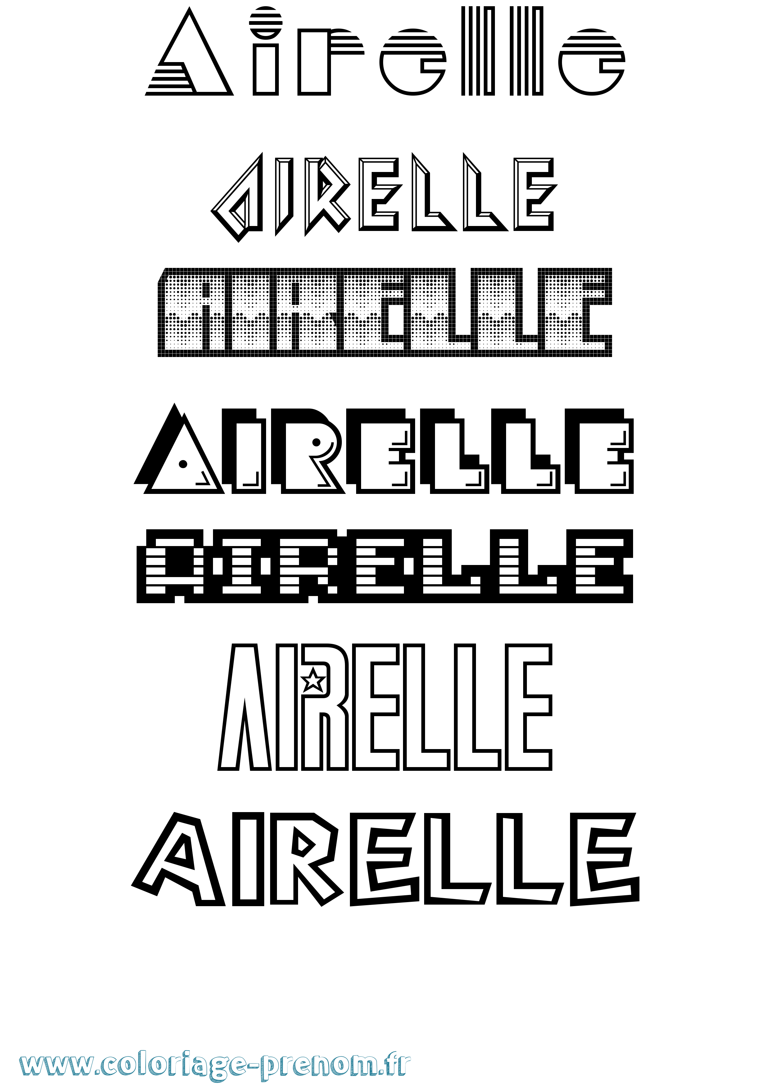 Coloriage Airelle Jeux Vidéos Coloriage prénom Airelle Jeux Vidéos