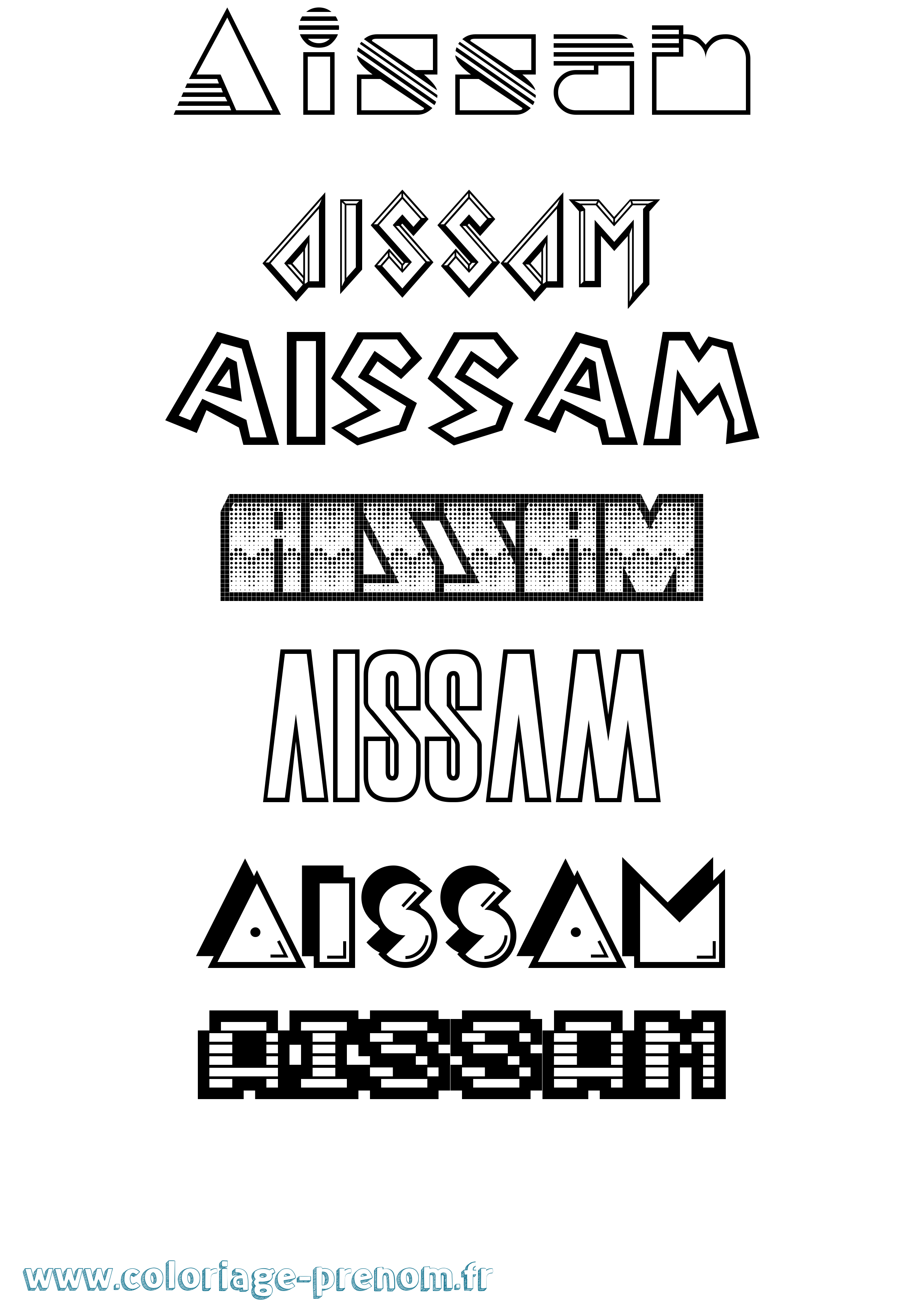 Coloriage Aissam Jeux Vidéos Coloriage prénom Aissam Jeux Vidéos