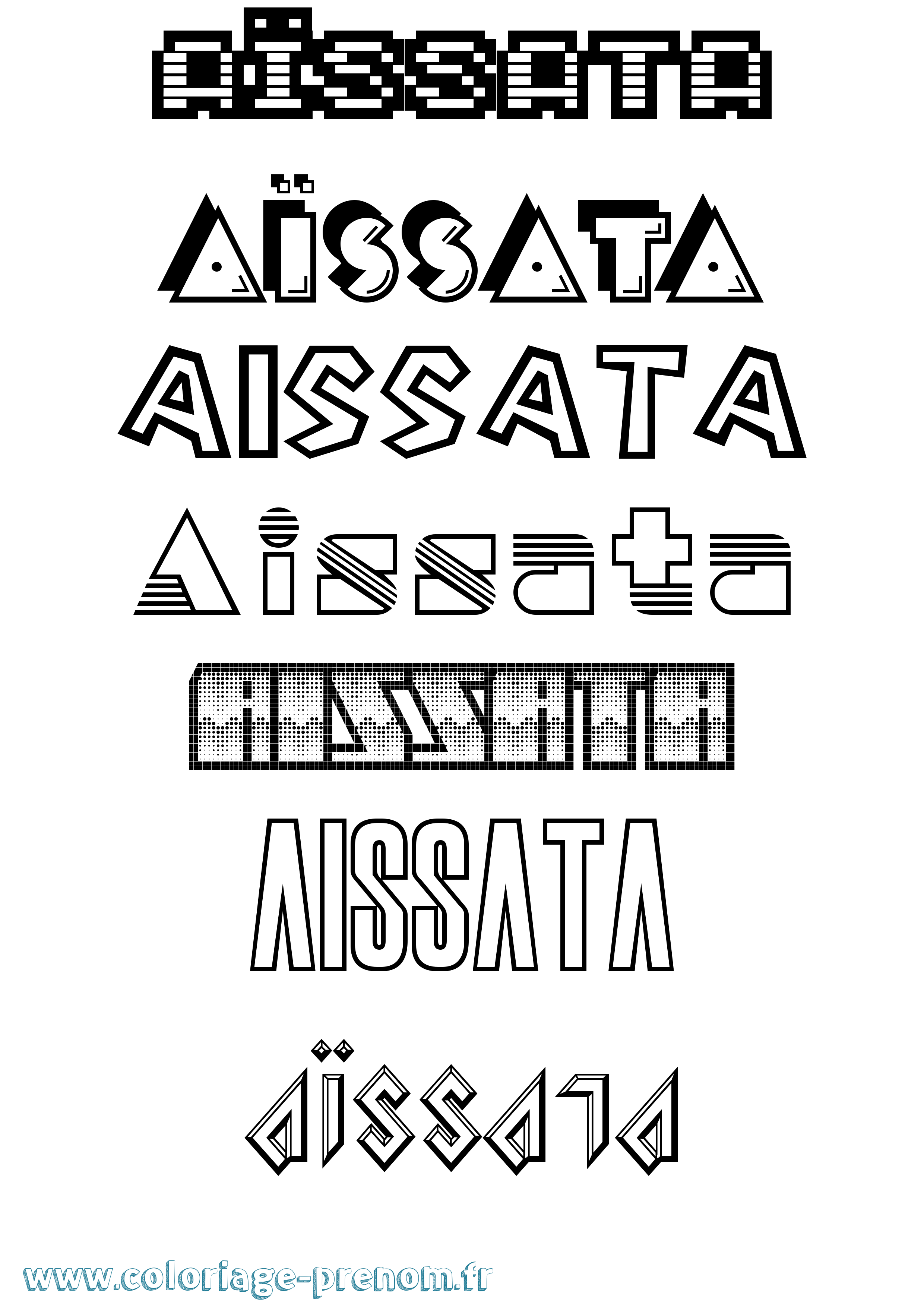 Coloriage Aïssata Jeux Vidéos Coloriage prénom Aïssata Jeux Vidéos