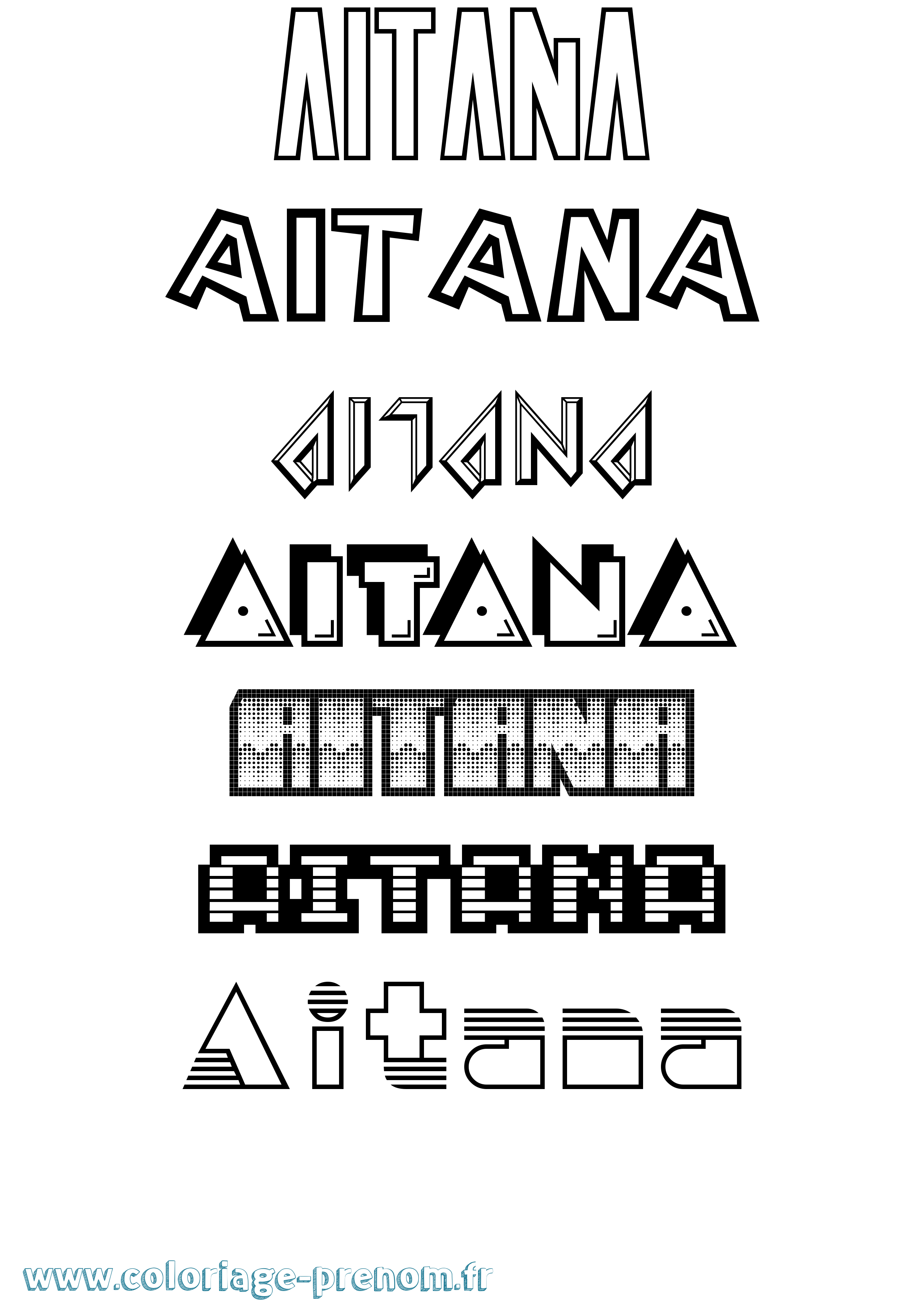 Coloriage Aitana Jeux Vidéos Coloriage prénom Aitana Jeux Vidéos