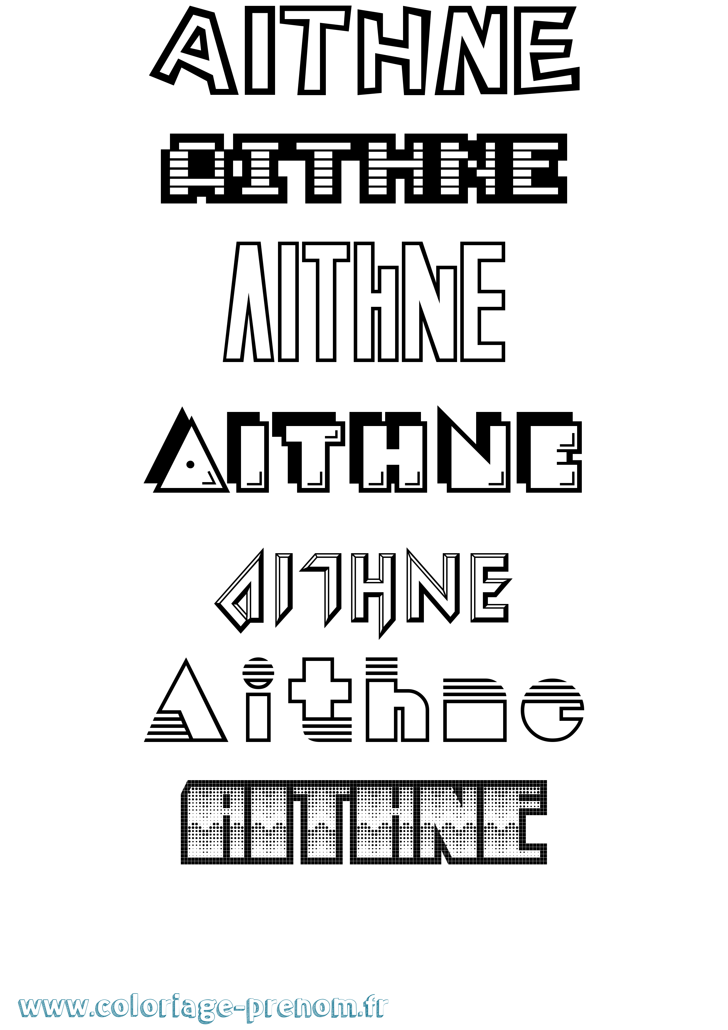 Coloriage Aithne Jeux Vidéos Coloriage prénom Aithne Jeux Vidéos