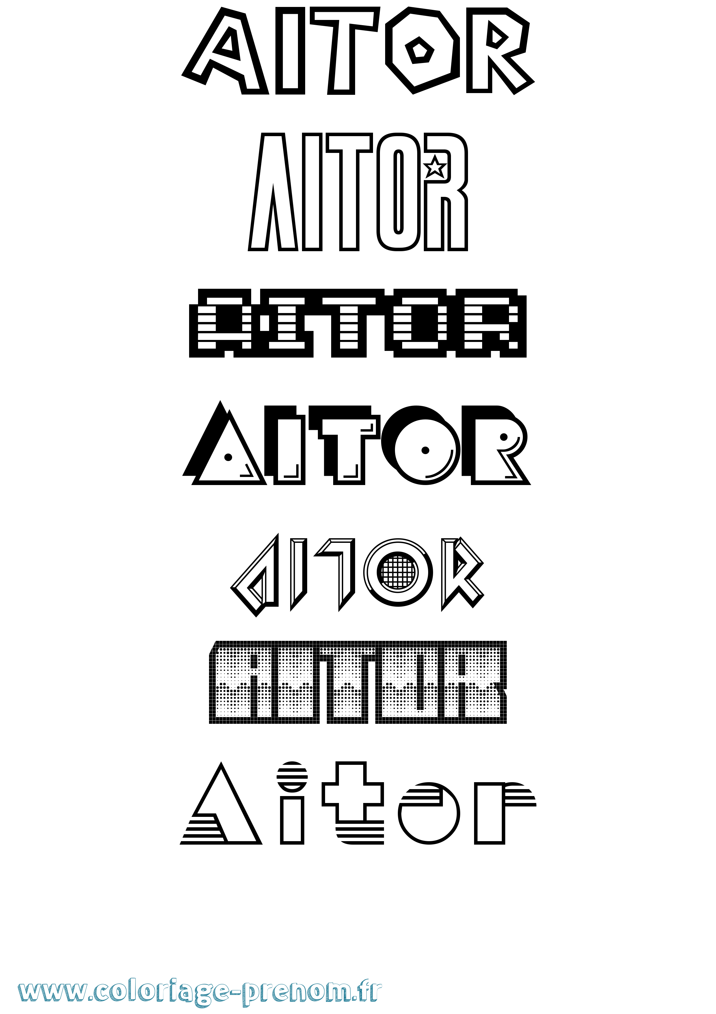 Coloriage Aitor Jeux Vidéos Coloriage prénom Aitor Jeux Vidéos