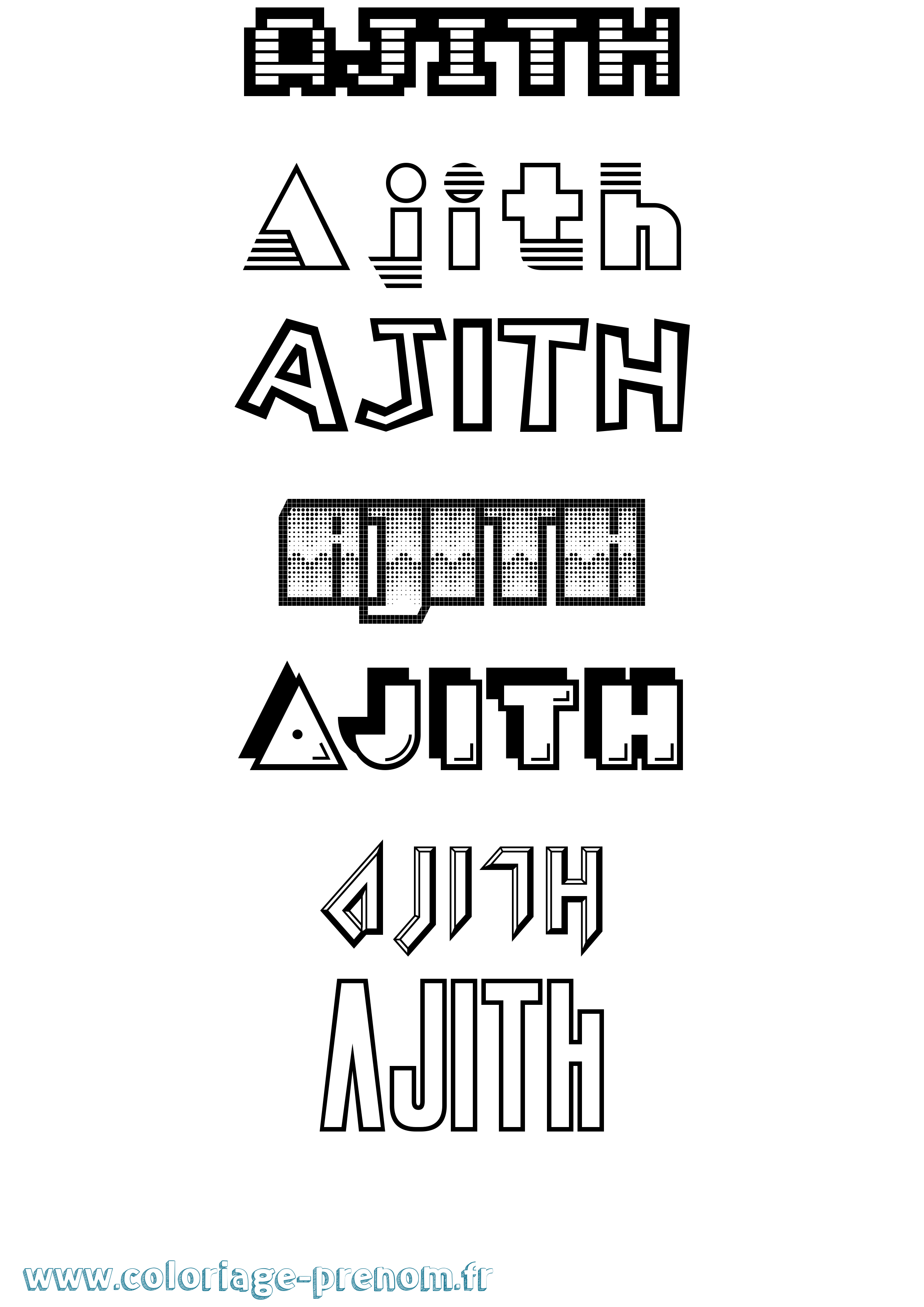 Coloriage Ajith Jeux Vidéos Coloriage prénom Ajith Jeux Vidéos