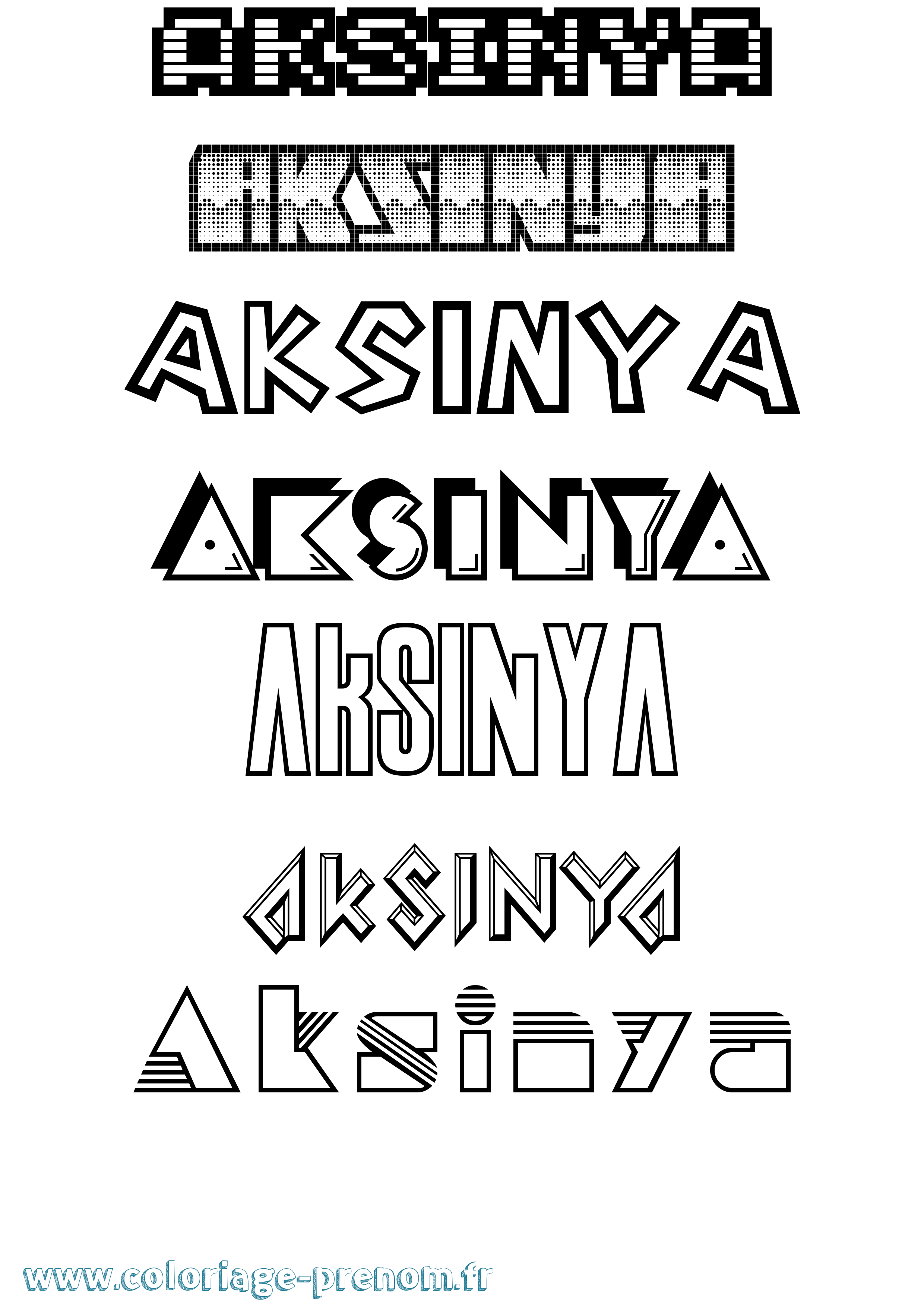 Coloriage Aksinya Jeux Vidéos Coloriage prénom Aksinya Jeux Vidéos
