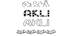 Coloriage Akli