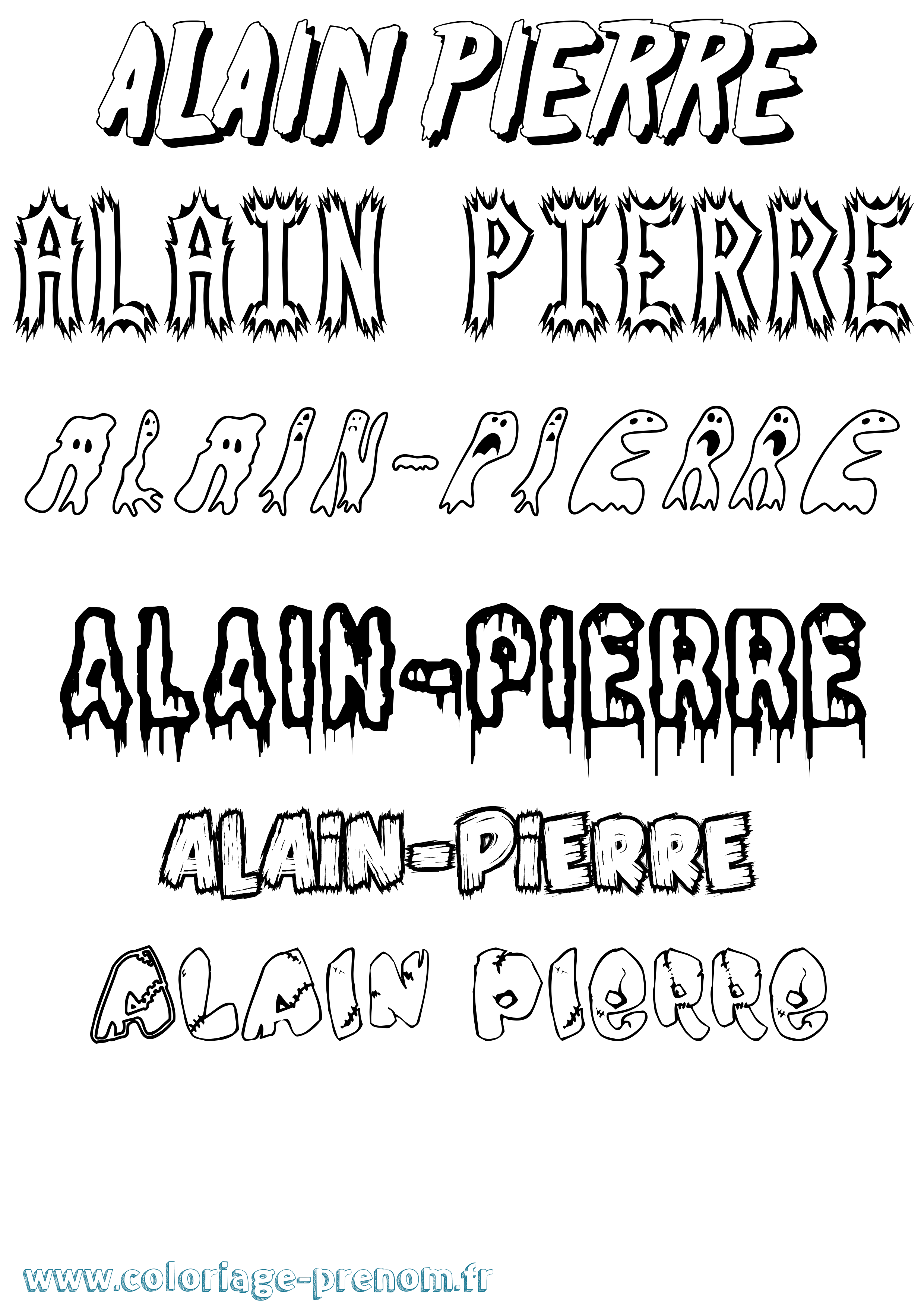 Coloriage prénom Alain-Pierre Frisson